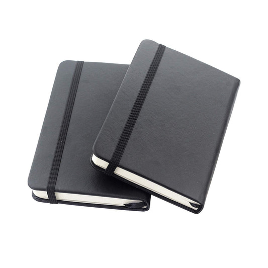ZZTX Small Pocket Notebook 3.5" x 5.5" with Black 2 Pack