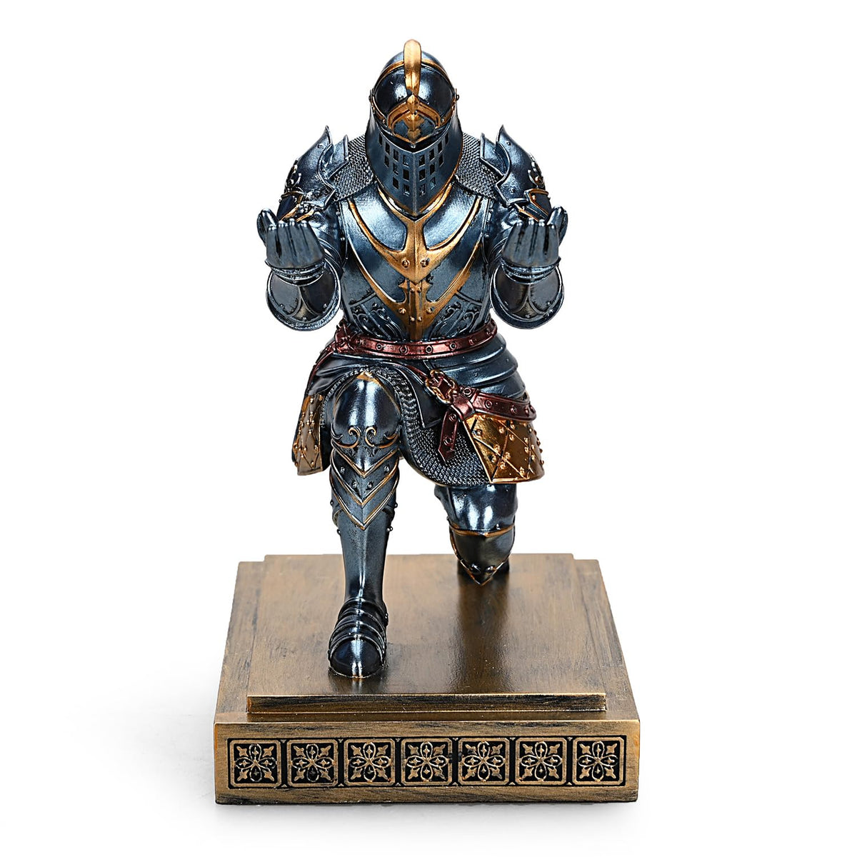 King's Guard Knight Pen Holder with a Letter Opener Desk Organizers Blue
