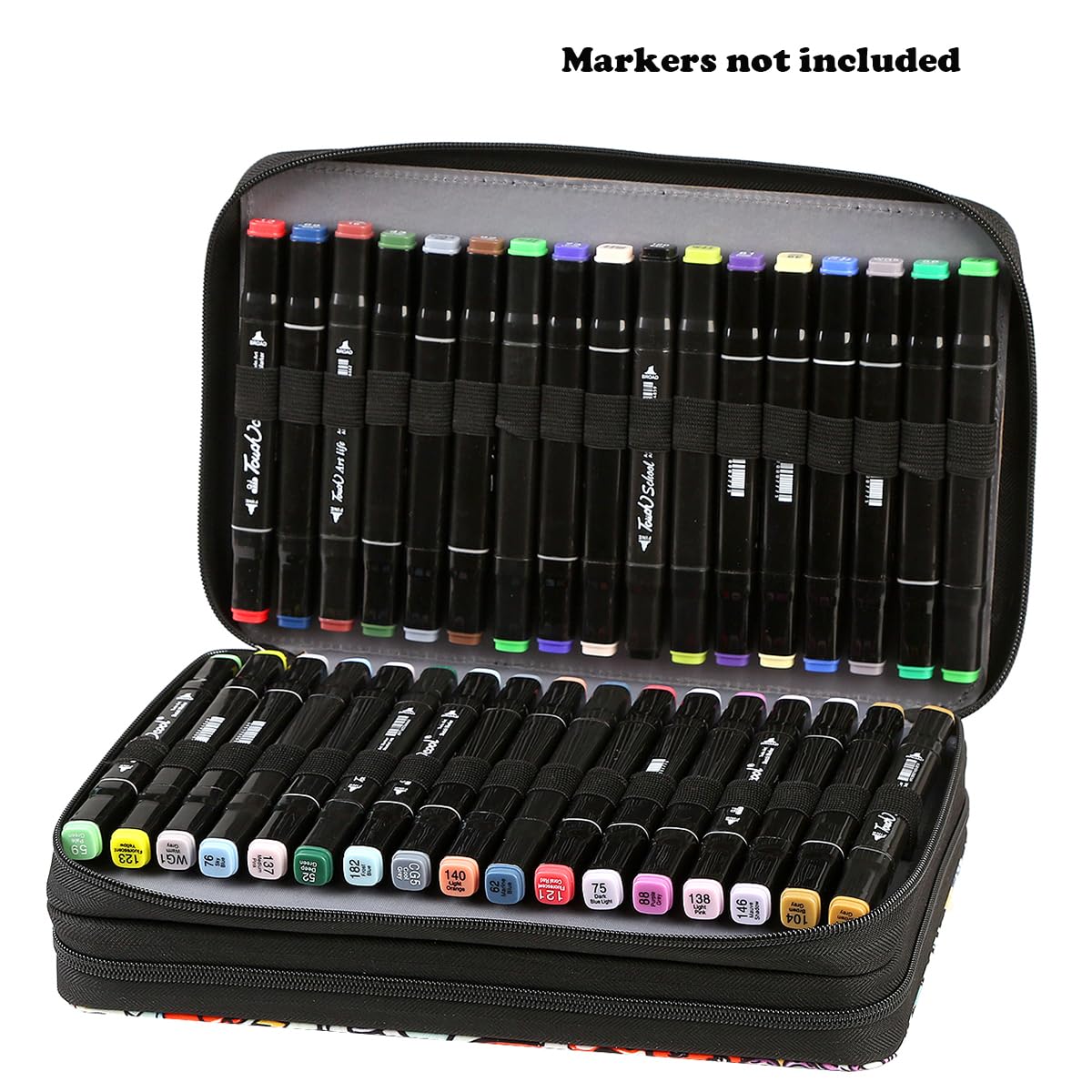 Lbxgap 68 Slots Marker Pen Organizer Case w/Handle