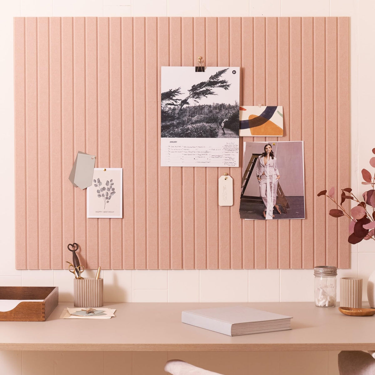 Large Felt Bulletin Board - Stylish 35 x 47 Inch Cork Board Alternative