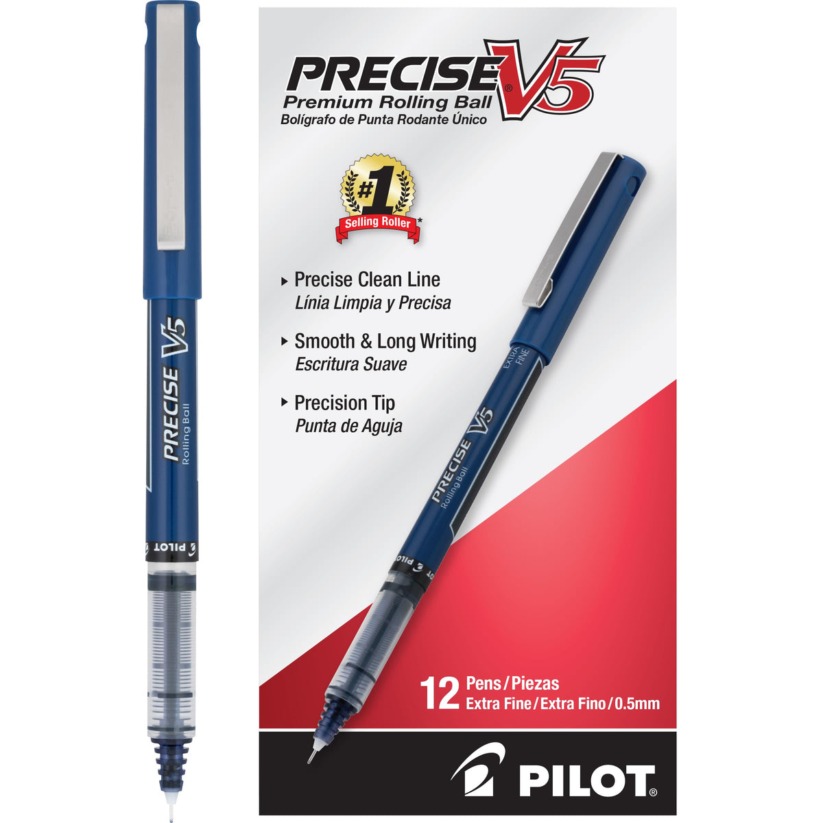 PILOT Precise V5 Rollerball Pens, Pack of 12