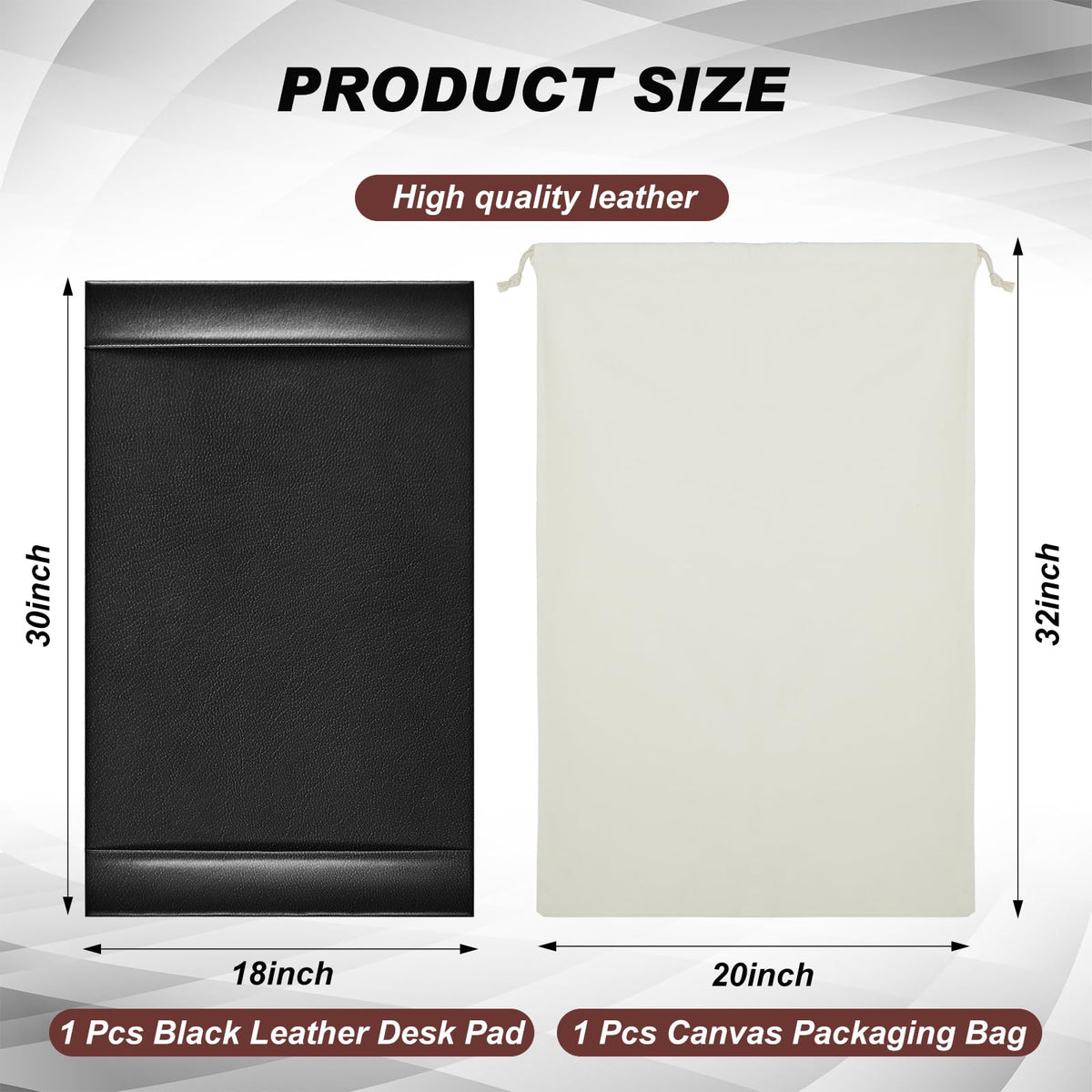 Saysurey Leather Desk Pad Protector with Side Rails, Executive Office Desk Mat for Home Workspace