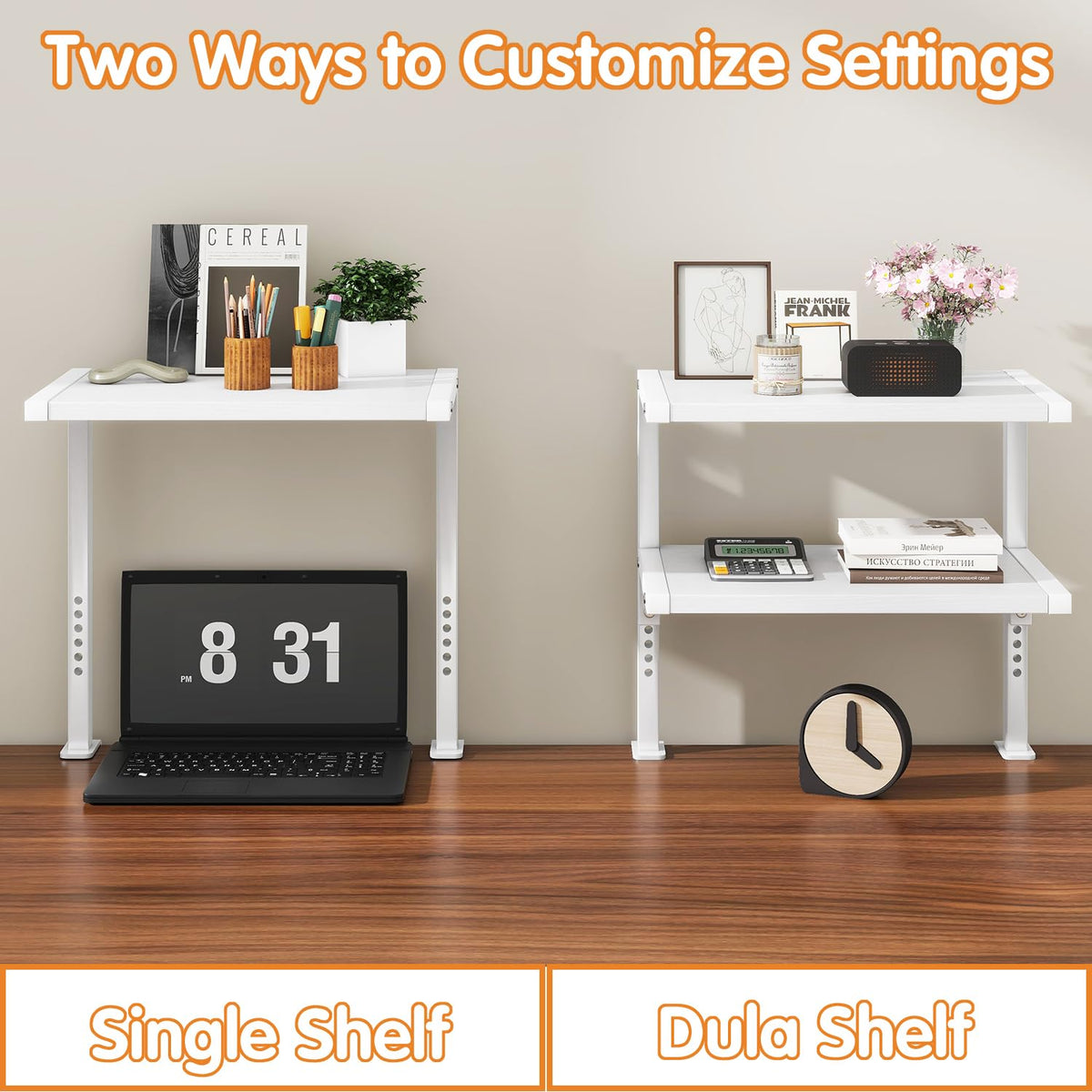 IBUYKE Clamp on Desk Organizer Shelf,Desk Extender Shelves UTMZ007W