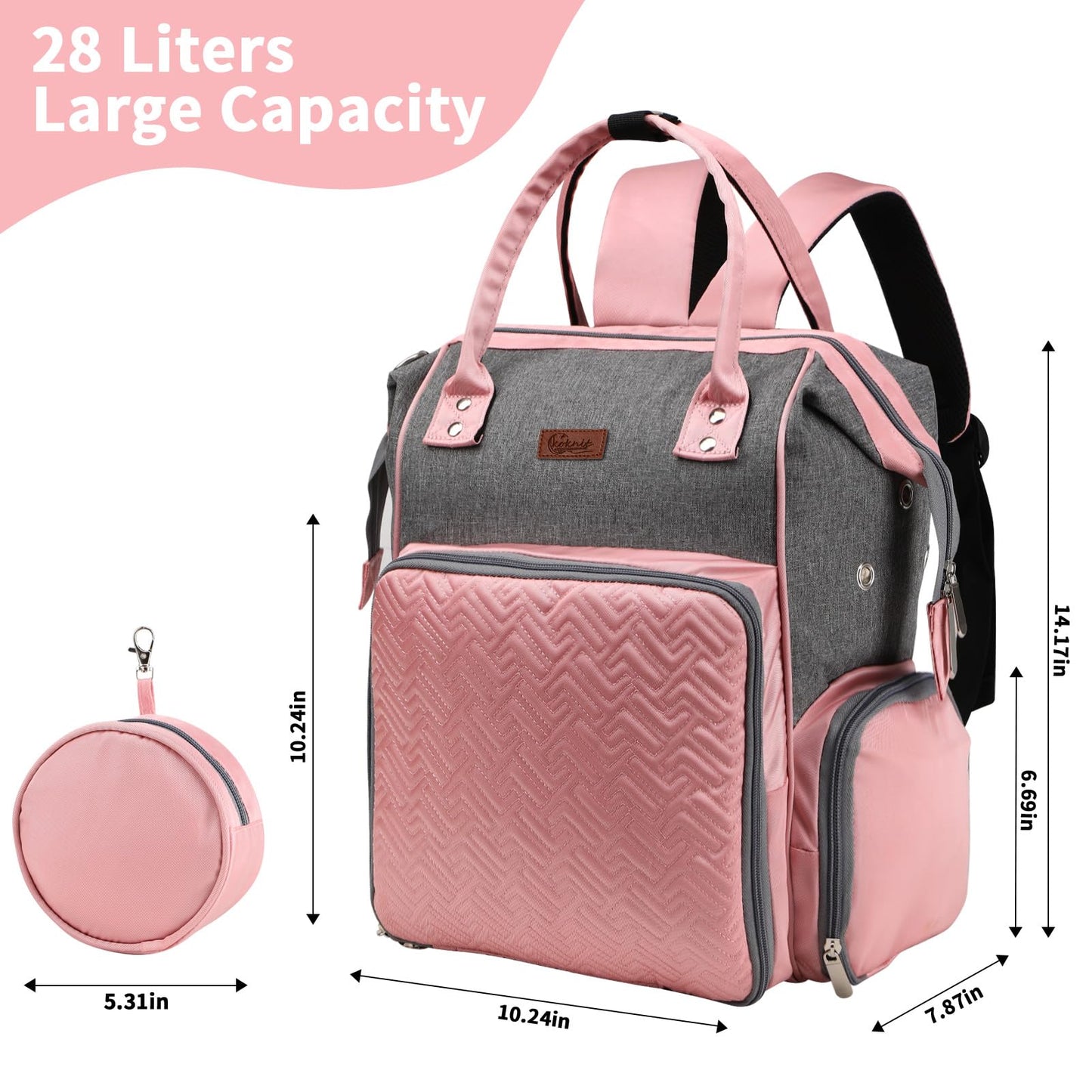KOKNIT Crochet Storage bag Backpack Knitting Tote Bag large capacity Yarn Storage Organizer Travel