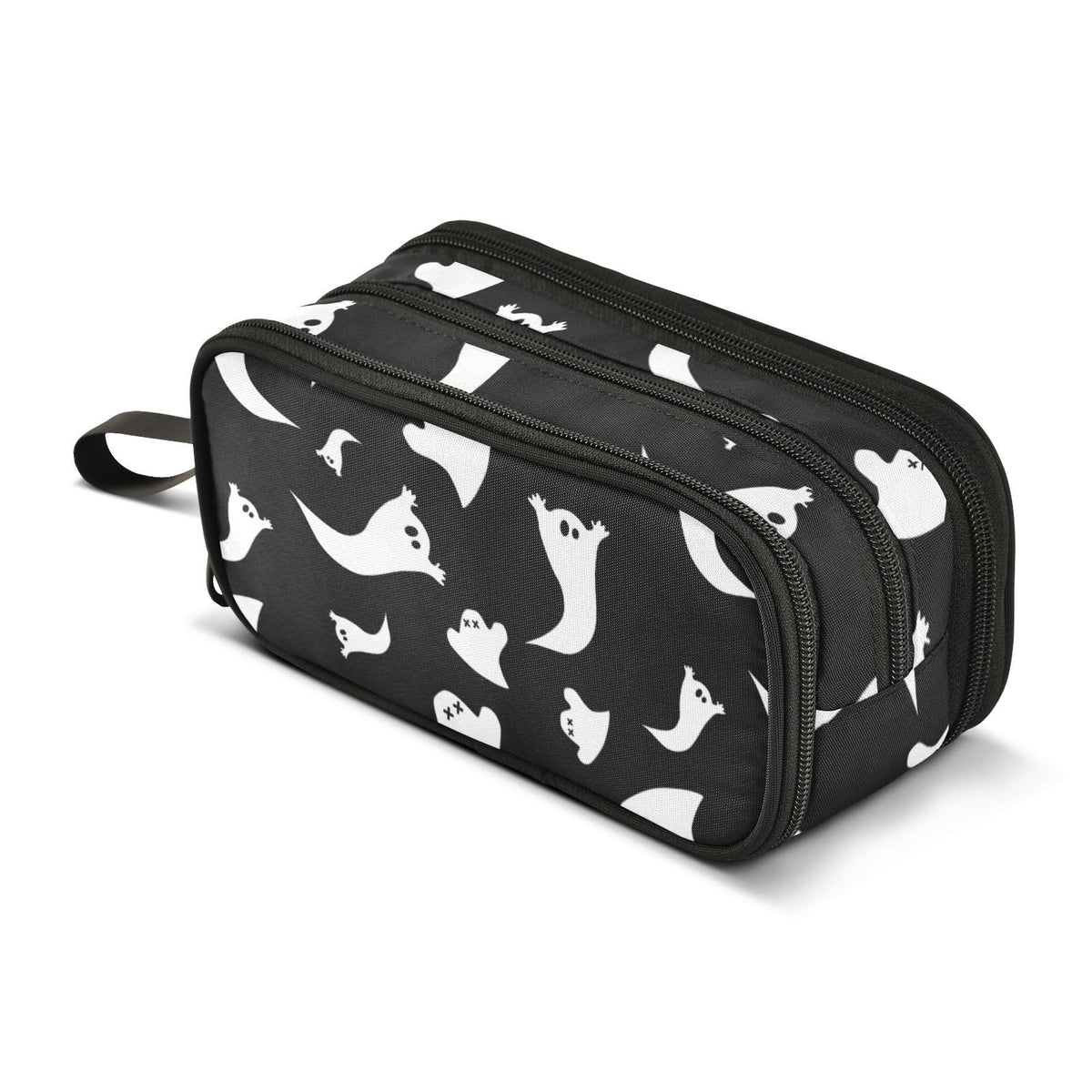 Sletend Pencil Case Halloween Ghost 3 Compartments Pencil Pouch