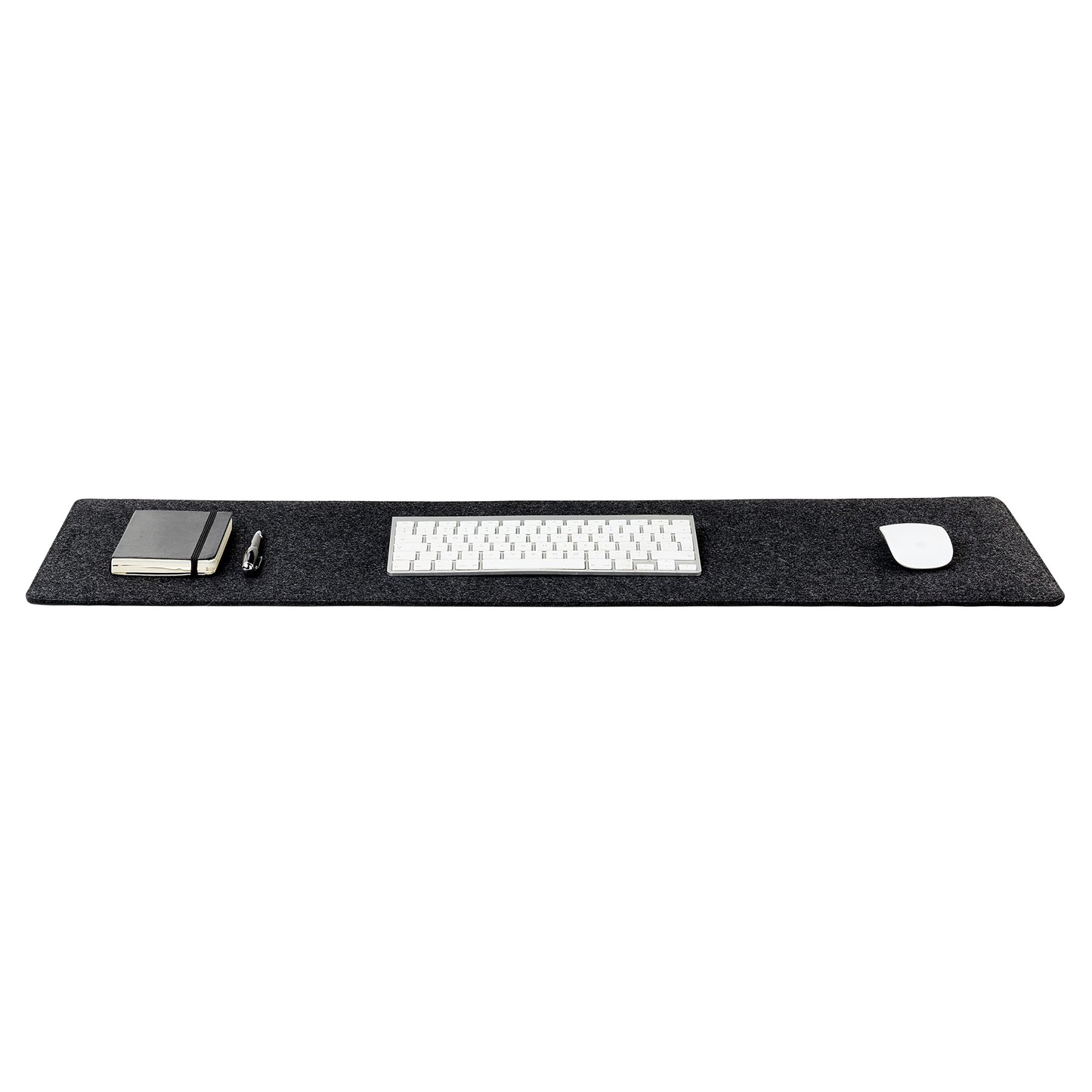 Wolvende Premium Felt Desk Mat | Medium 12" x 36" | Multifunctional Desk Pad for Home Office | Dark