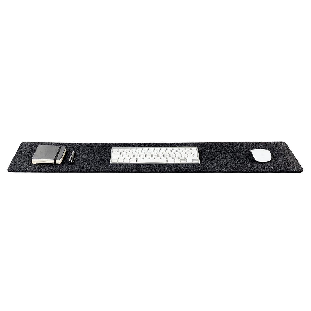 Wolvende Premium Felt Desk Mat | Medium 12" x 36" | Multifunctional Desk Pad for Home Office | Dark