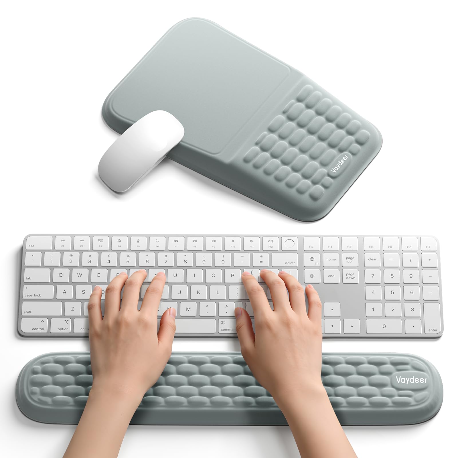 2-in-1 Keyboard & Mouse Wrist Rest Set – Ergonomic Pain-Relief Support, Memory Foam Wrist Cushion