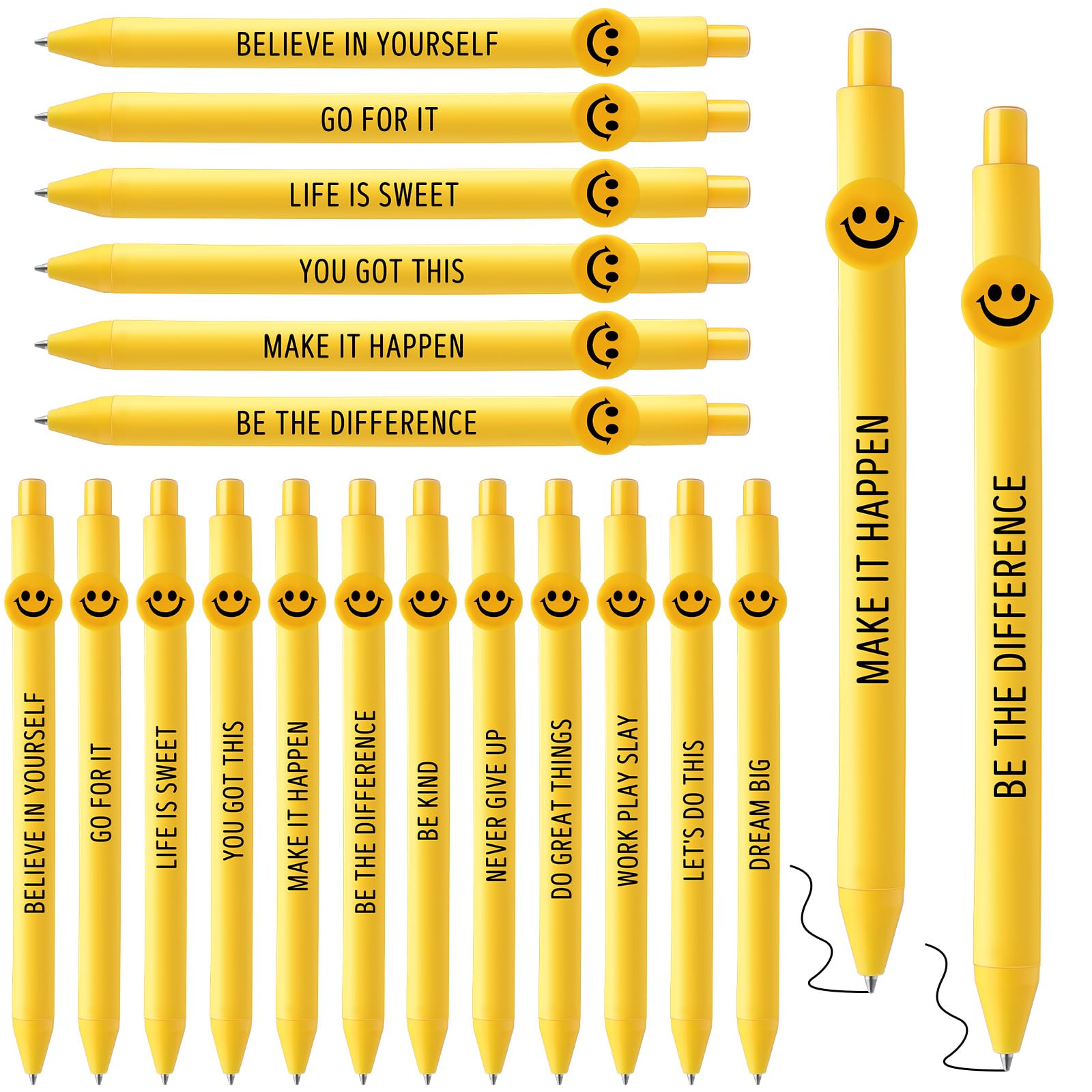 Fuutreo 50 Pcs Funny Pens Employee Appreciation Gifts, Believe