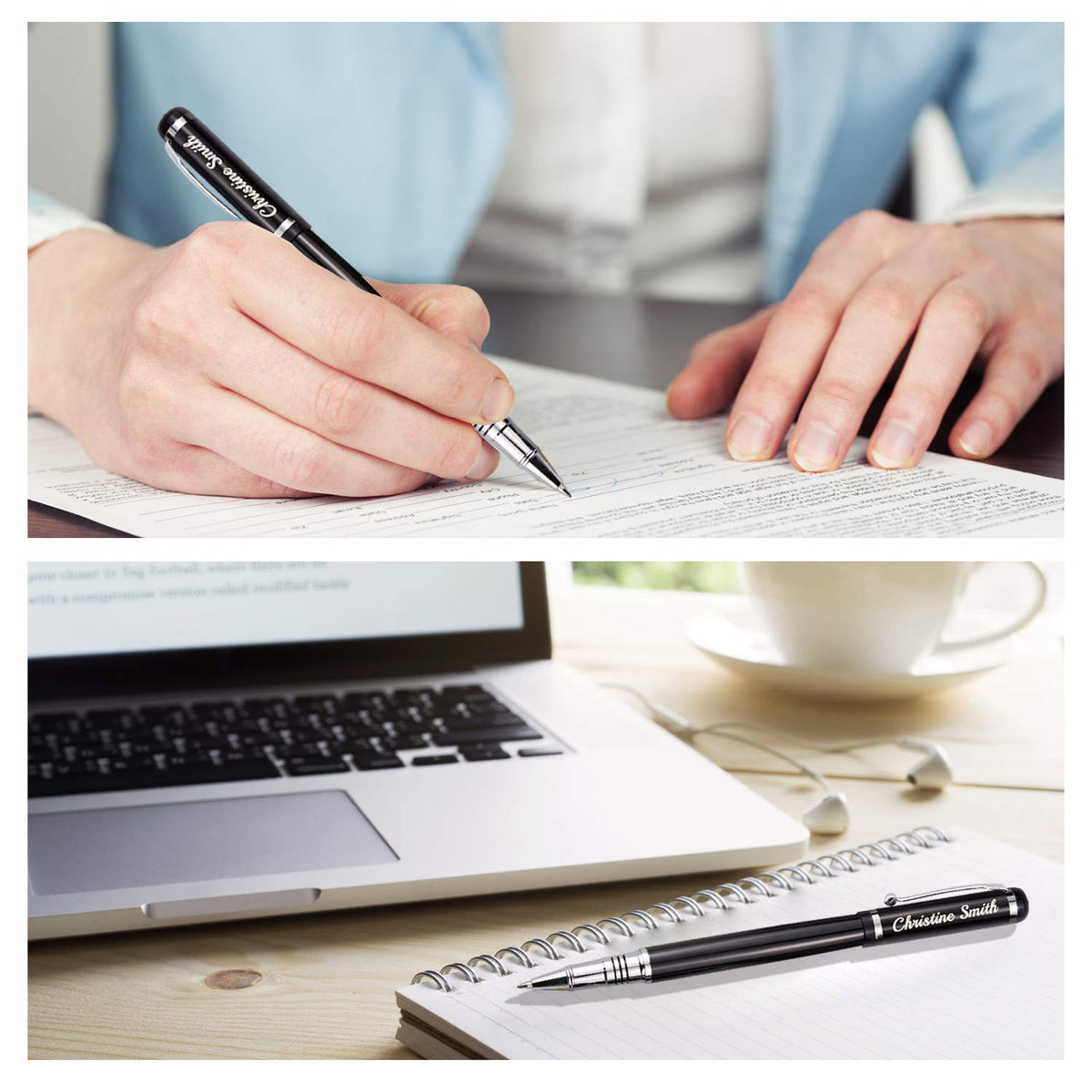 Amlion Personalized Pens Custom Engraved Pen with Name, Refillable Medium Refill, Personalized