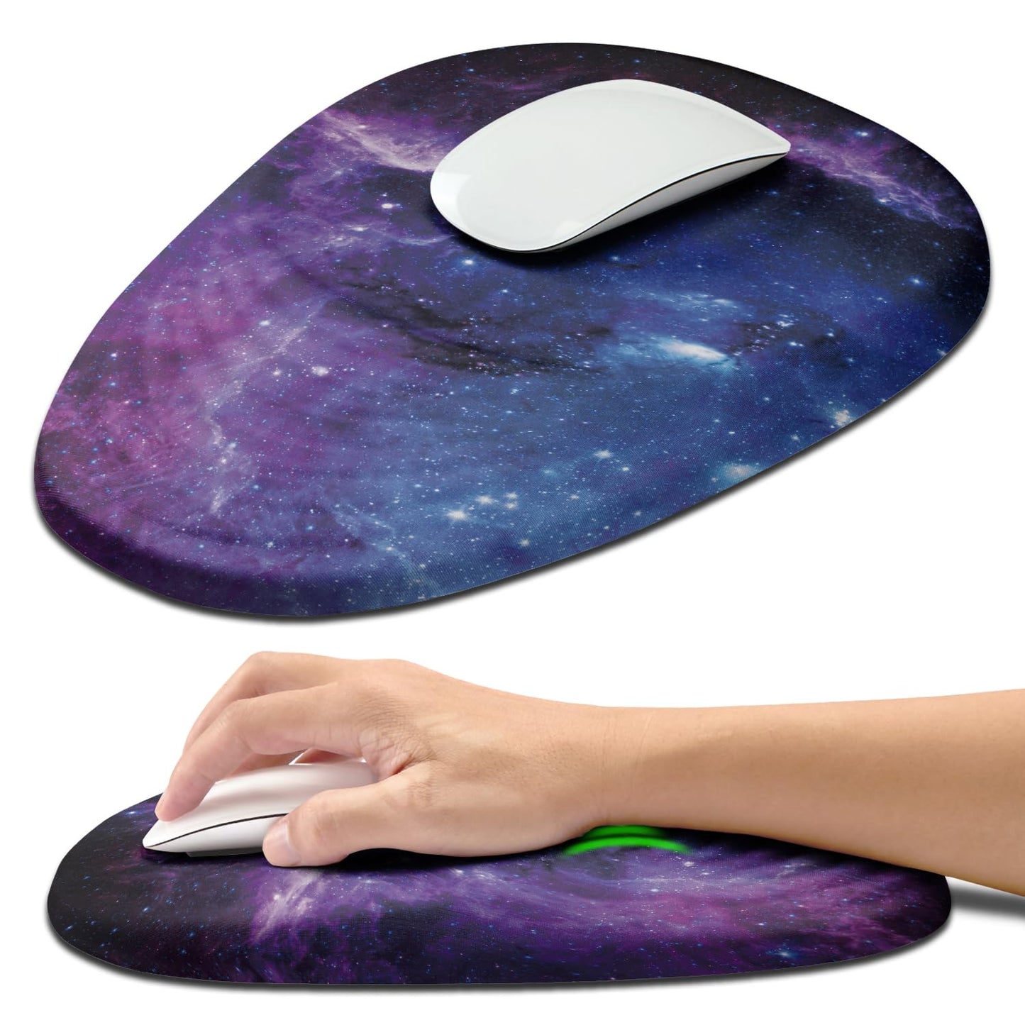 Hokafenle Ergonomic Mouse Pad Wrist Support with Stepped-Wedge Design, Wrist Rest Pain Relief