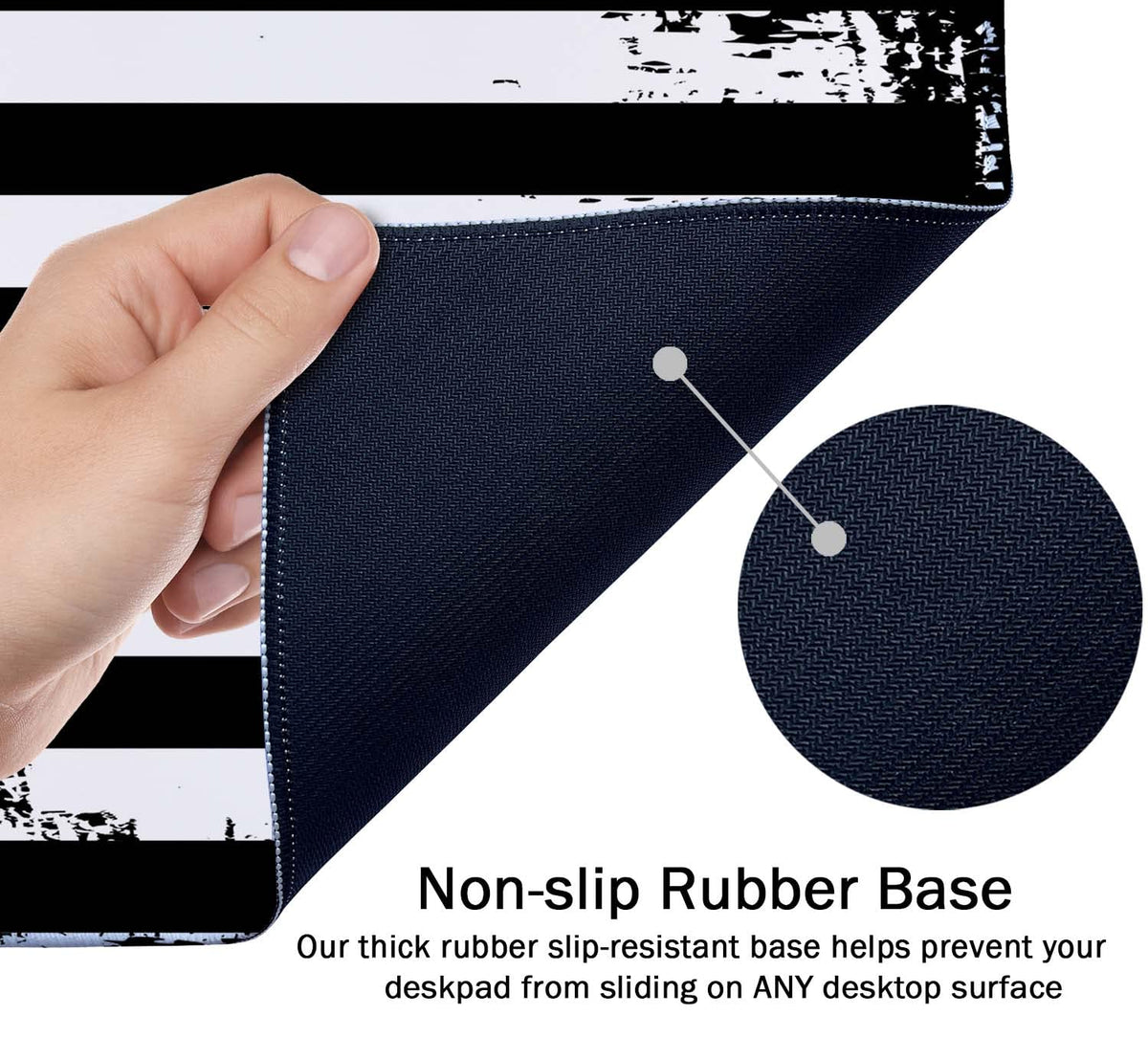 SSOIU Desk Mat, Extended Gaming Mouse Pad (35.5x15.7 in), Large Non-Slip Rubber Base Mousepad with