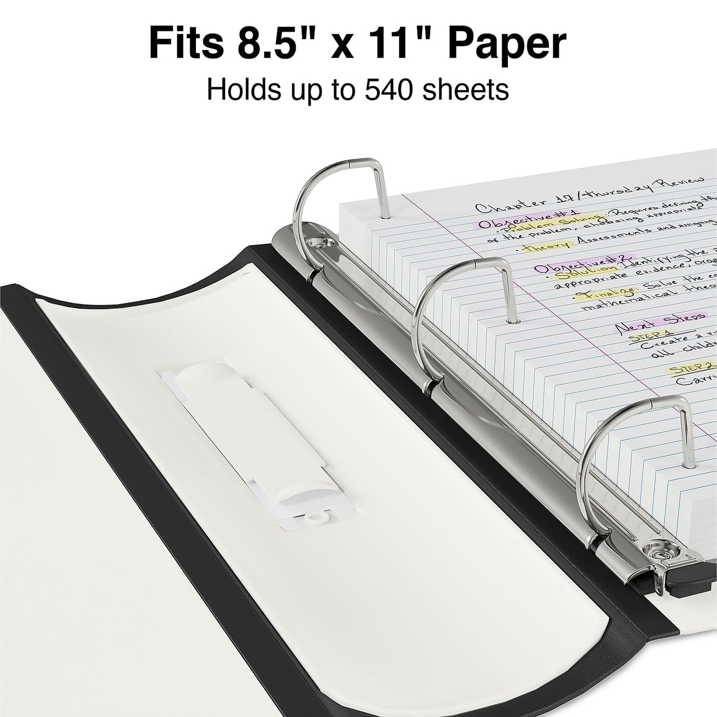 Staples Better Binder, 2-Inch 3-Ring, White, Locking Rings, 2-Pack