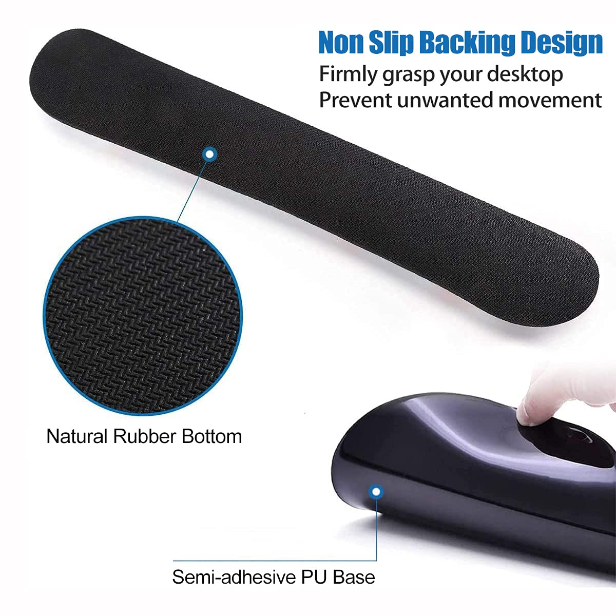 Keyboard Wrist Rest and Mouse Pad Wrist Rest Support Set, Non-Slip PU Base for Gaming and Office