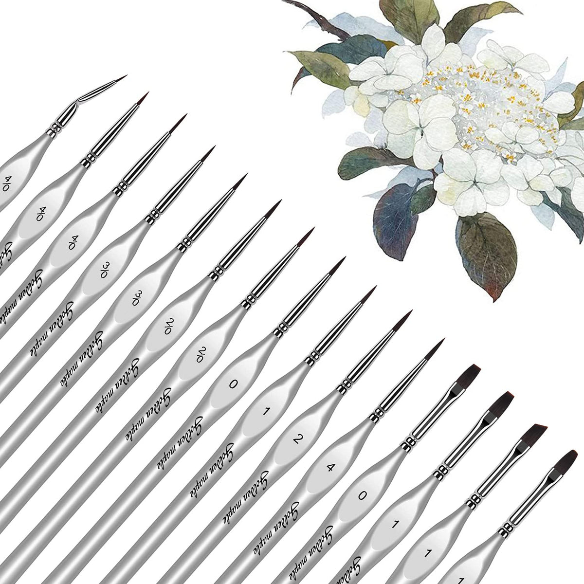 Golden Maple Miniature Paint Brushes, 15PC Model Brushes Micro Detail Paint Brush Set, Fine