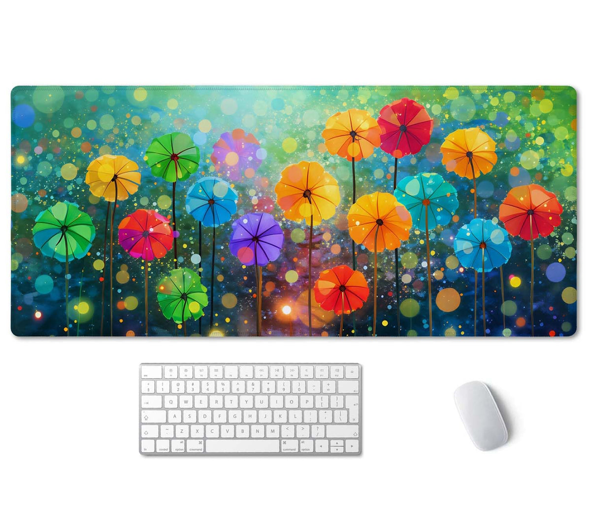 SSOIU Desk Mat, Extended Gaming Mouse Pad 35.5x15.7 in, Large Non-Slip Rubber Base Mousepad with