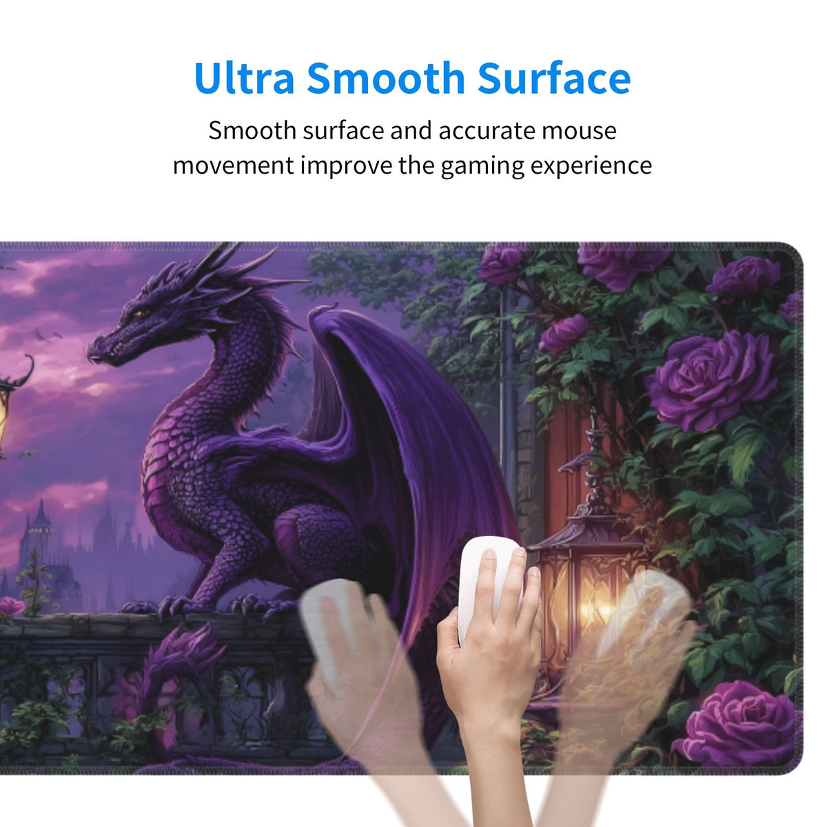 Dragon Mouse Pad Extended Large Gaming Mouse Pad XL Stitched Edges for Gamer Home Office 31.5 X