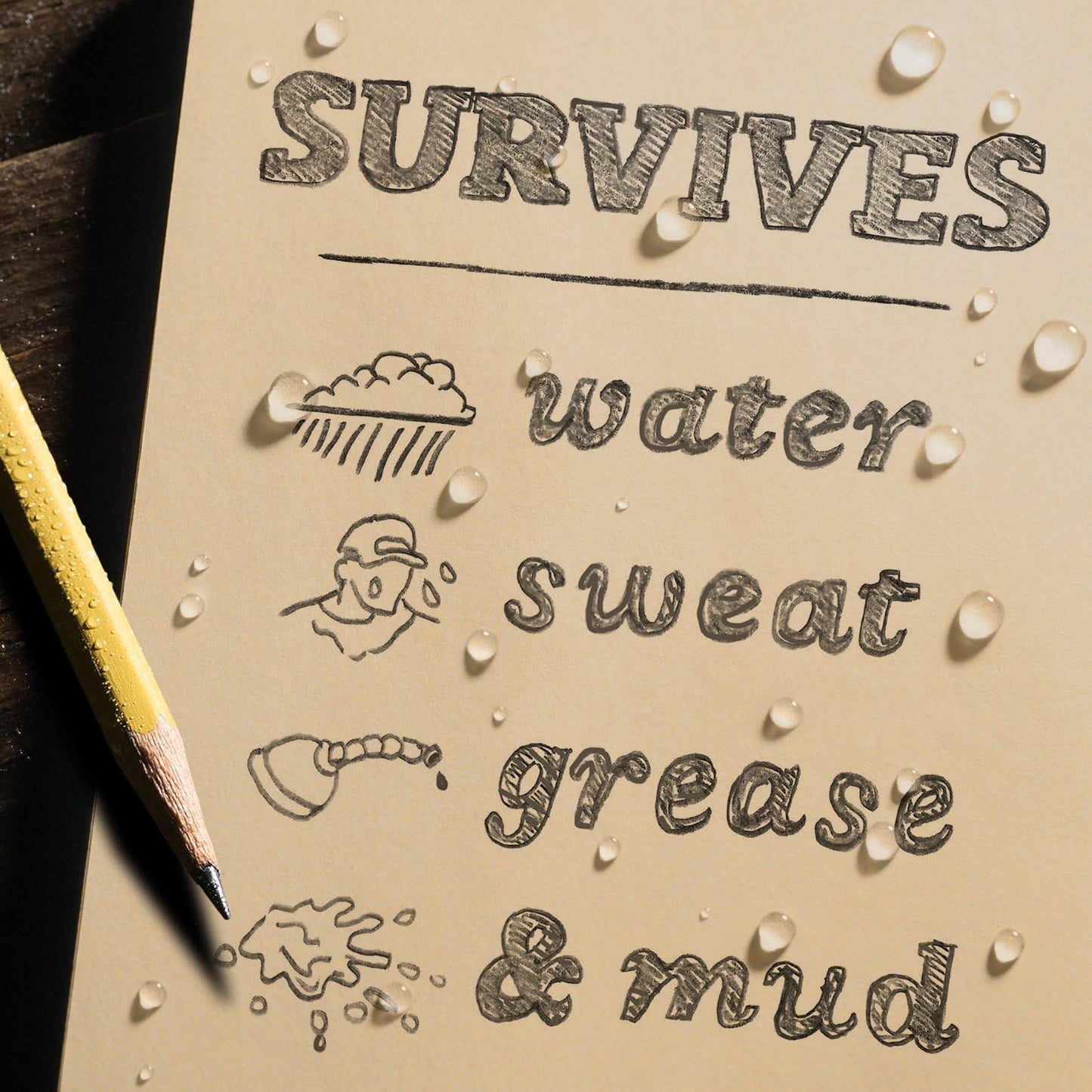 Rite in The Rain Weatherproof Weekly Calendar Set, 5" x 7", Tan Sheets, 65 Weeks (No. 9260W)