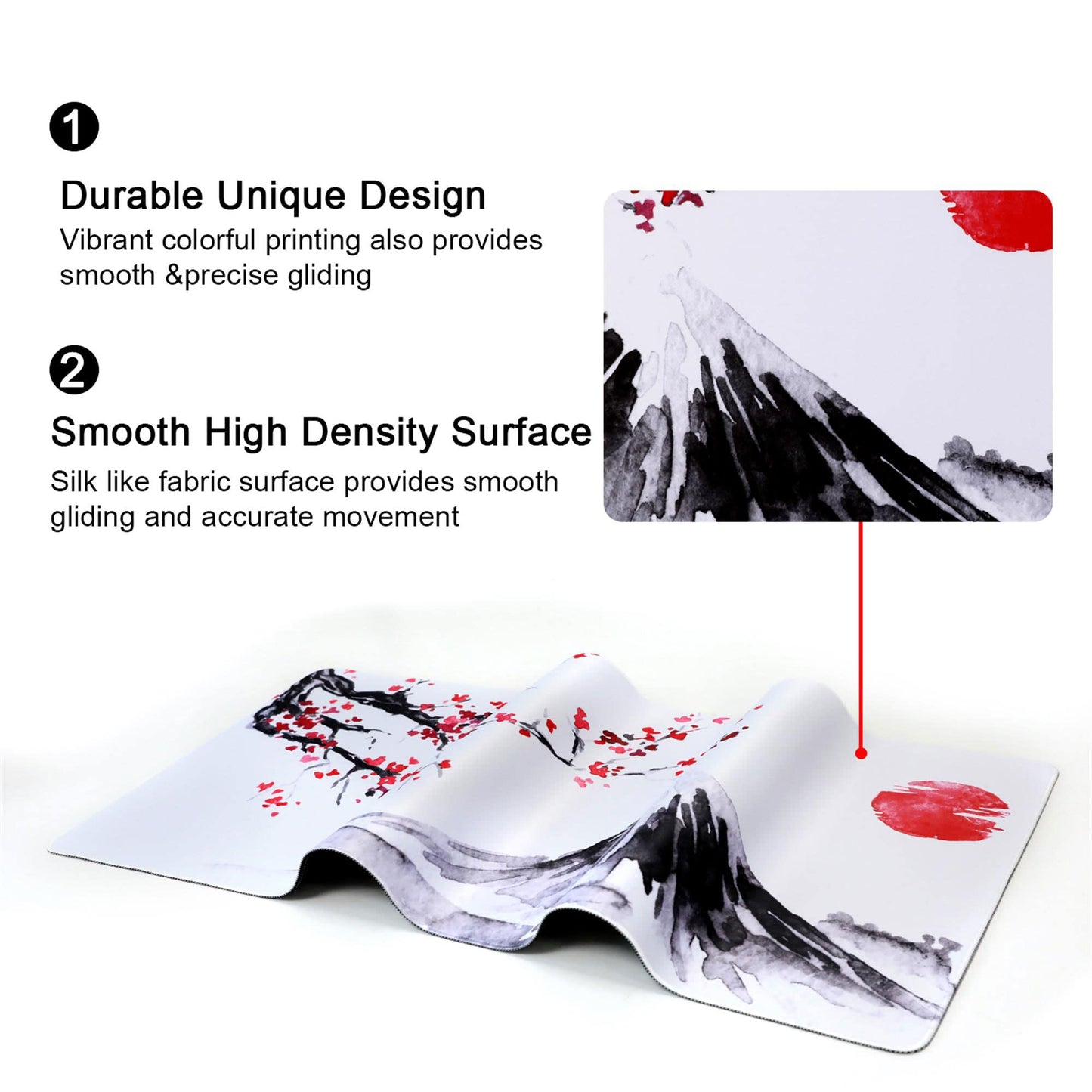 Meffort Inc Extended XXL Mouse Pad Thick Water Resistance Desk Mat with Non-Slip Rubber Pad for