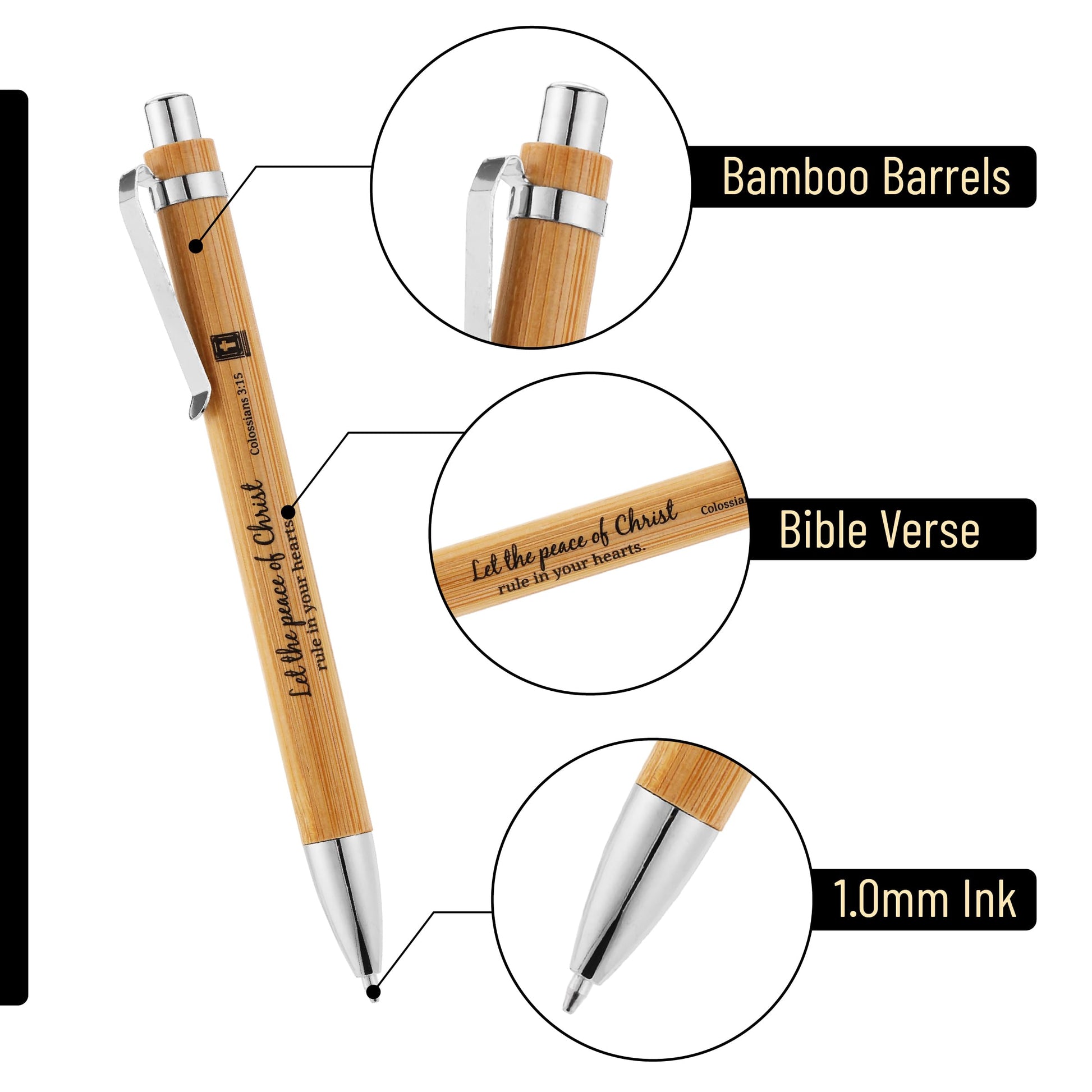 Mr. Pen- Bible Verse Pens Bulk, 100 Pack, Black Ink