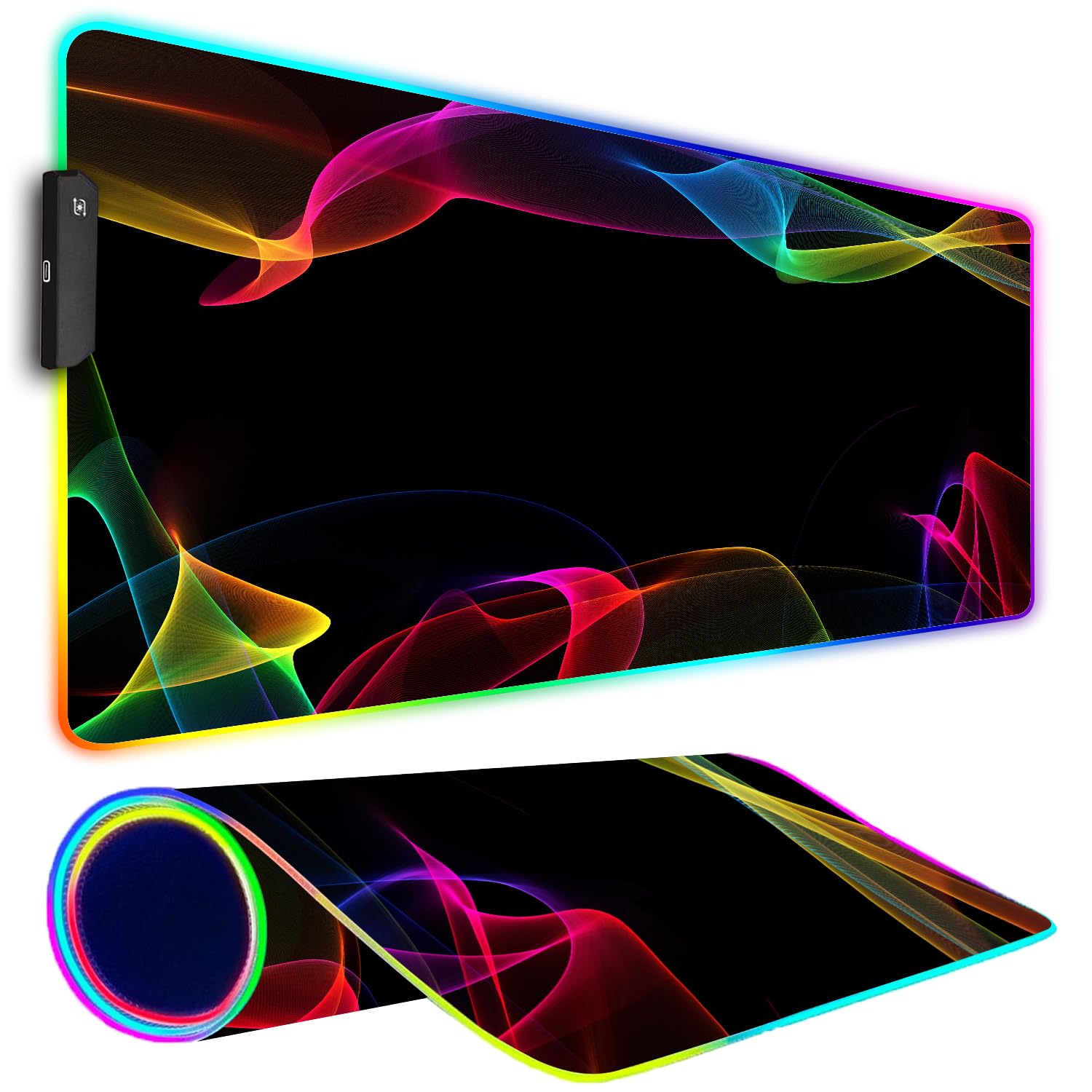 Armanza RGB Gaming Mouse Pad, Large Mousepad with Led Light, Gaming Accessories Keyboard Pad for