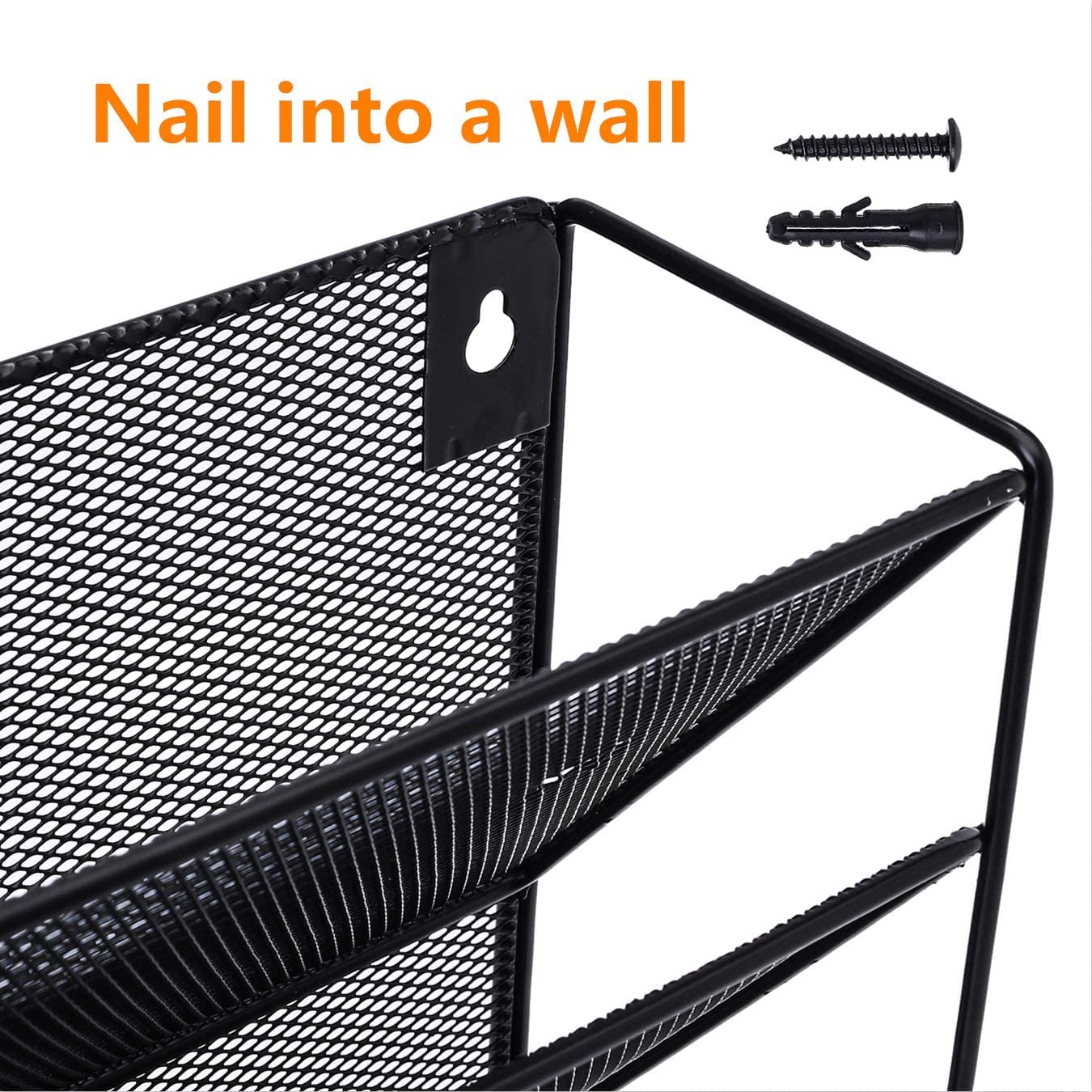 Delifox 7 Compartment Wall Mounted Hanging File Organizer for Office