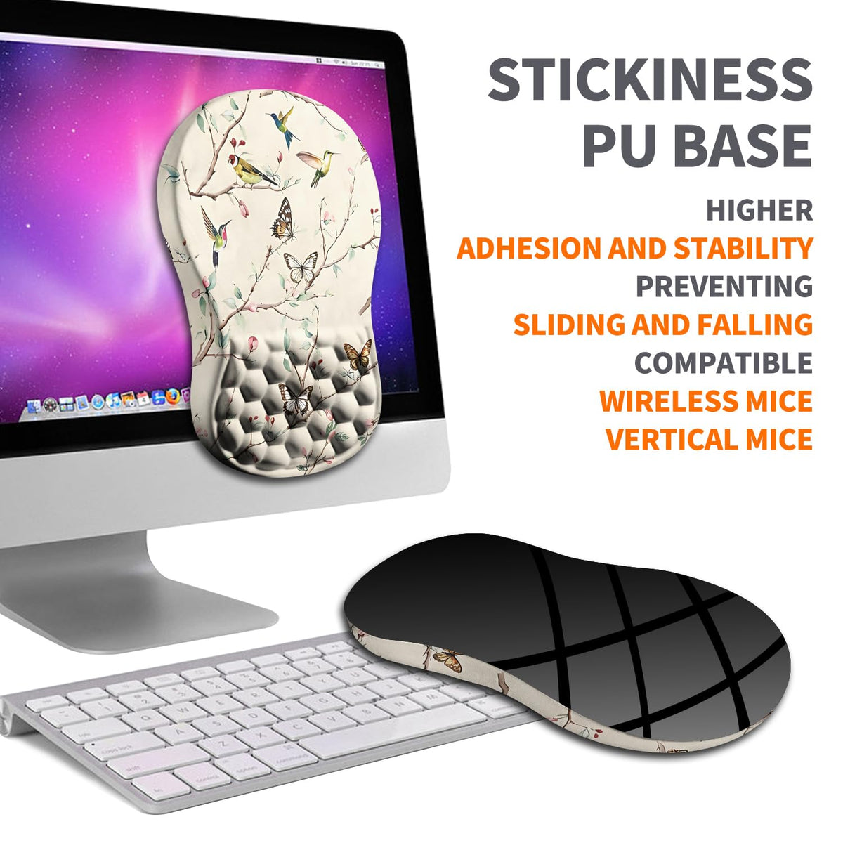 Armanza Ergonomic Joint Wrist Support Mouse Pad with Memory Foam Cushion Massage Bump, Carpal