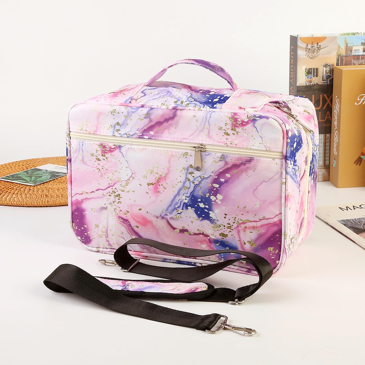 Lbxgap 300 Slots Colored Pencil Case w/Handle & Shoulder Strap