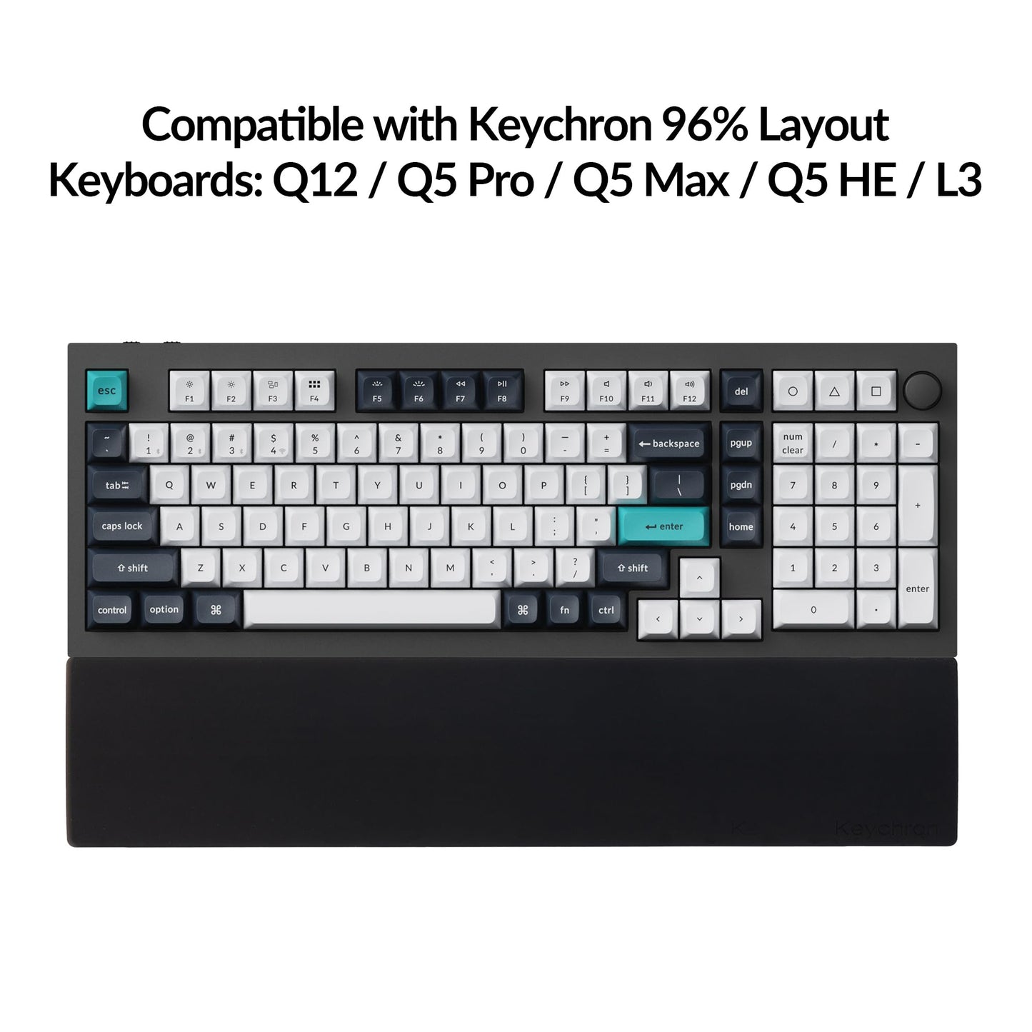 Ergonomic Silicone Wrist Rest for Keychron Q12 / Q5 Pro / Q5 Max / Q5 HE / L3,16.06" Honeycomb