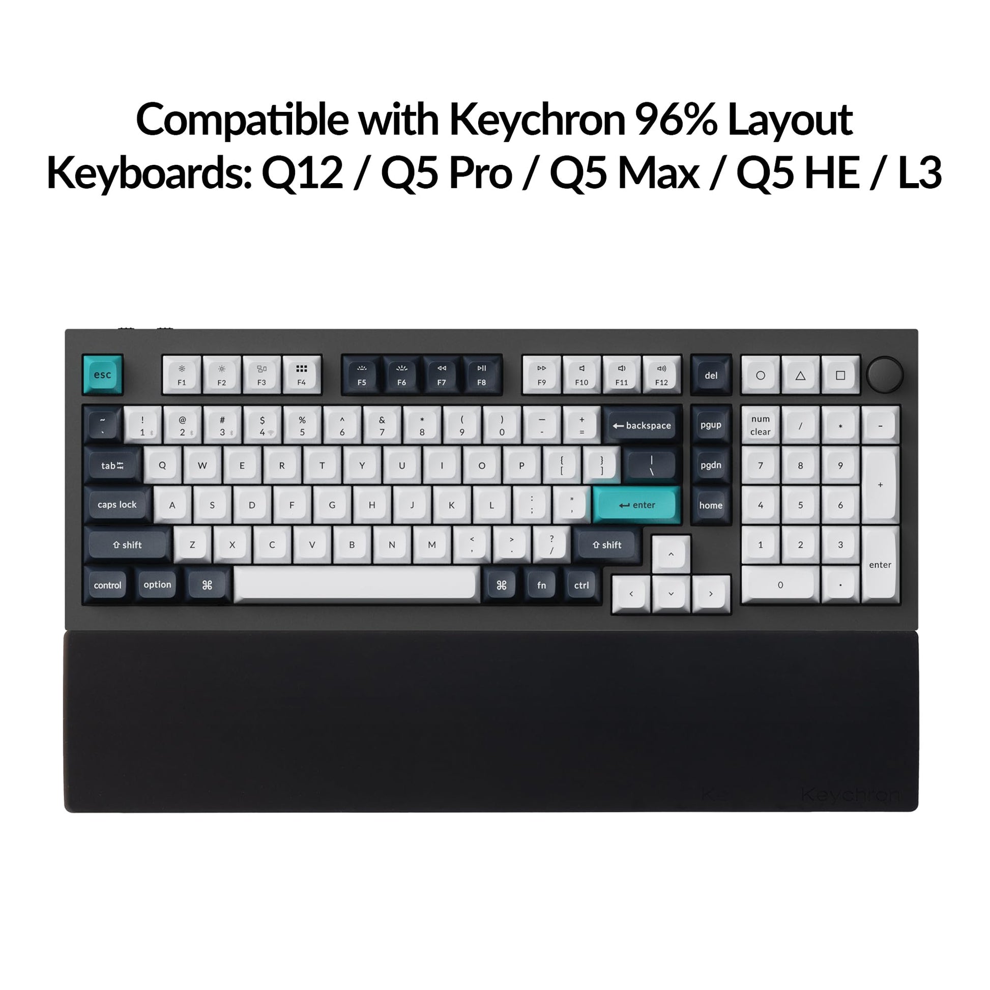 Ergonomic Silicone Wrist Rest for Keychron Q12 / Q5 Pro / Q5 Max / Q5 HE / L3,16.06" Honeycomb