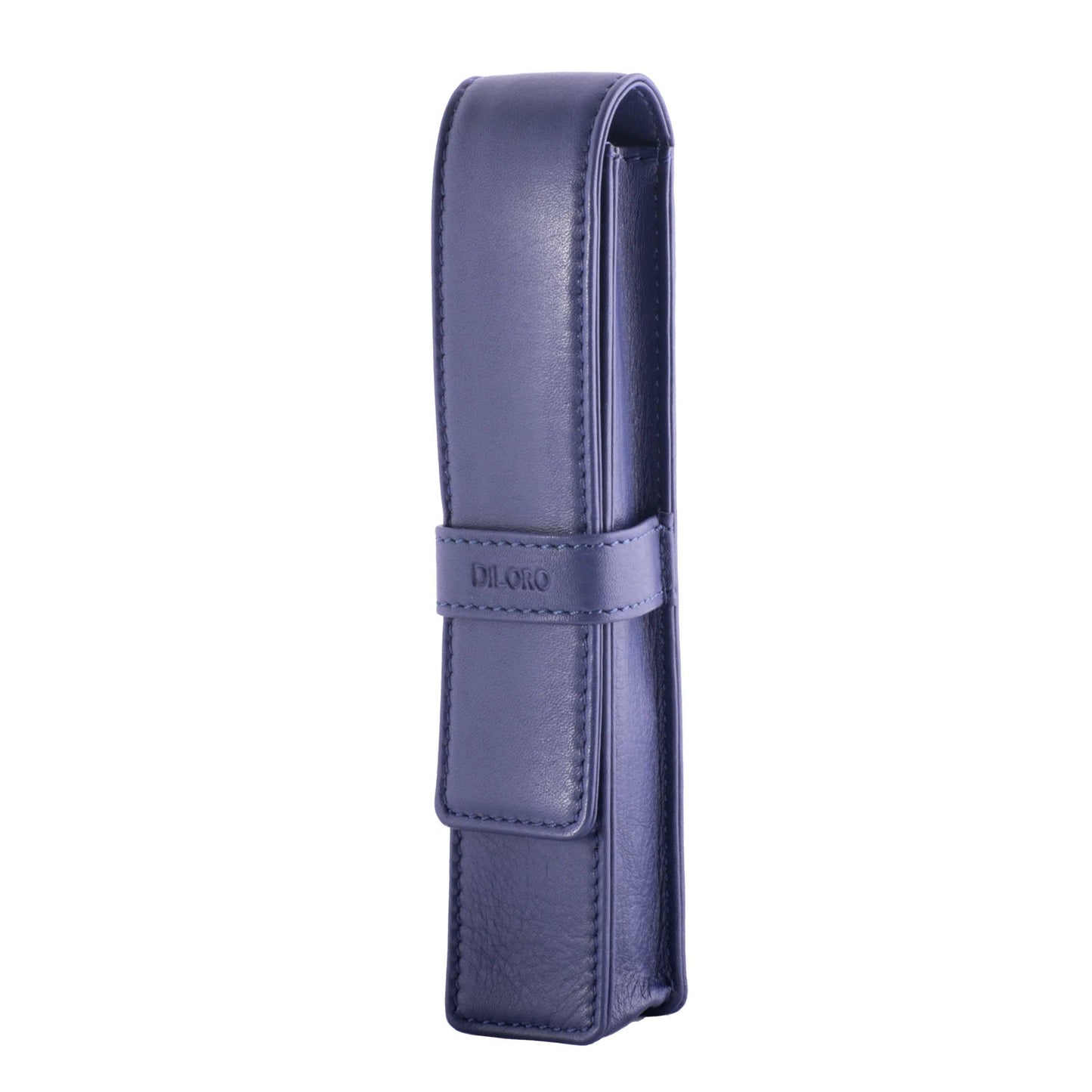 DiLoro Leather Single Pen Case Pencil Pouch Holder for One Fountain Ballpoint Rollerball Pen and