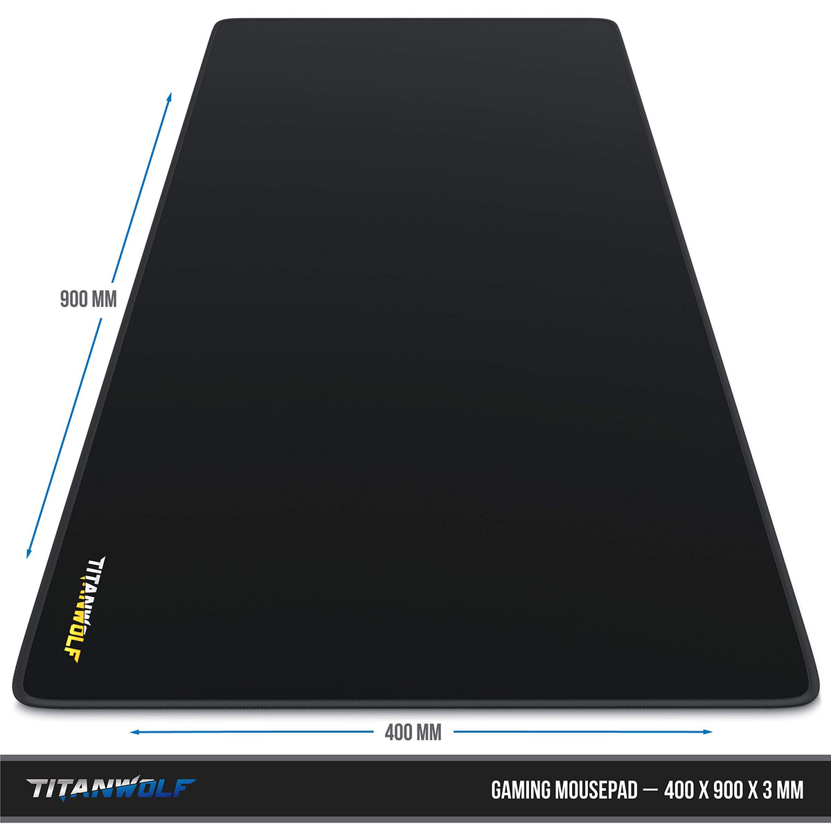 CSL - XXL Gaming Mouse Pad - Yellow Stroke Design - 35 x 16 inches - Extra Large Office Mouse mat