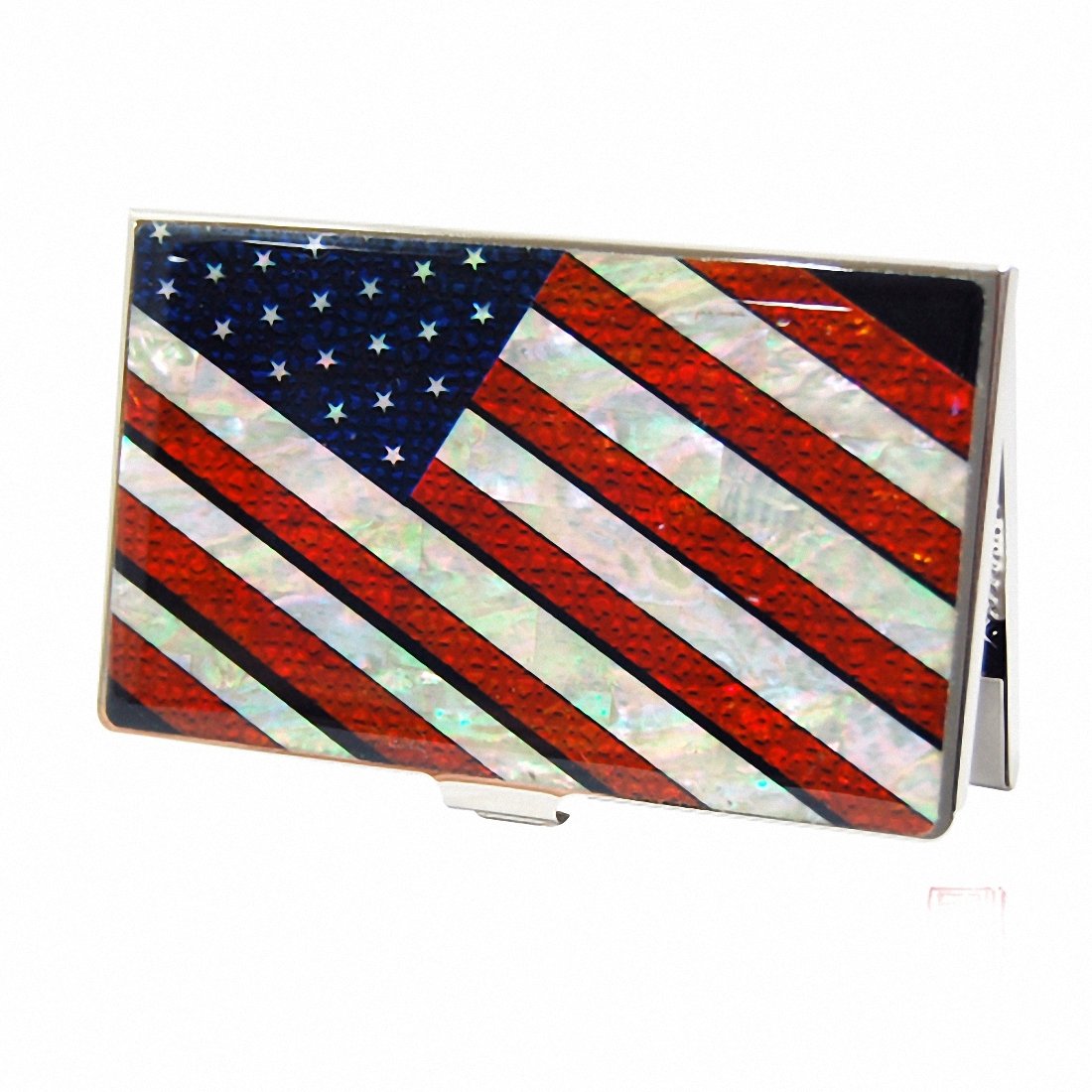 Antique Alive Mother of Pearl Design RFID Blocking Protection Business Card Case, Credit Card