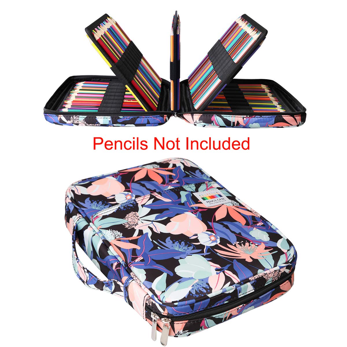 BOMKEE Coloring Pencil Case 220 Slots Pencils/Gel Pens Organizer Waterproof Travel Case Zipper