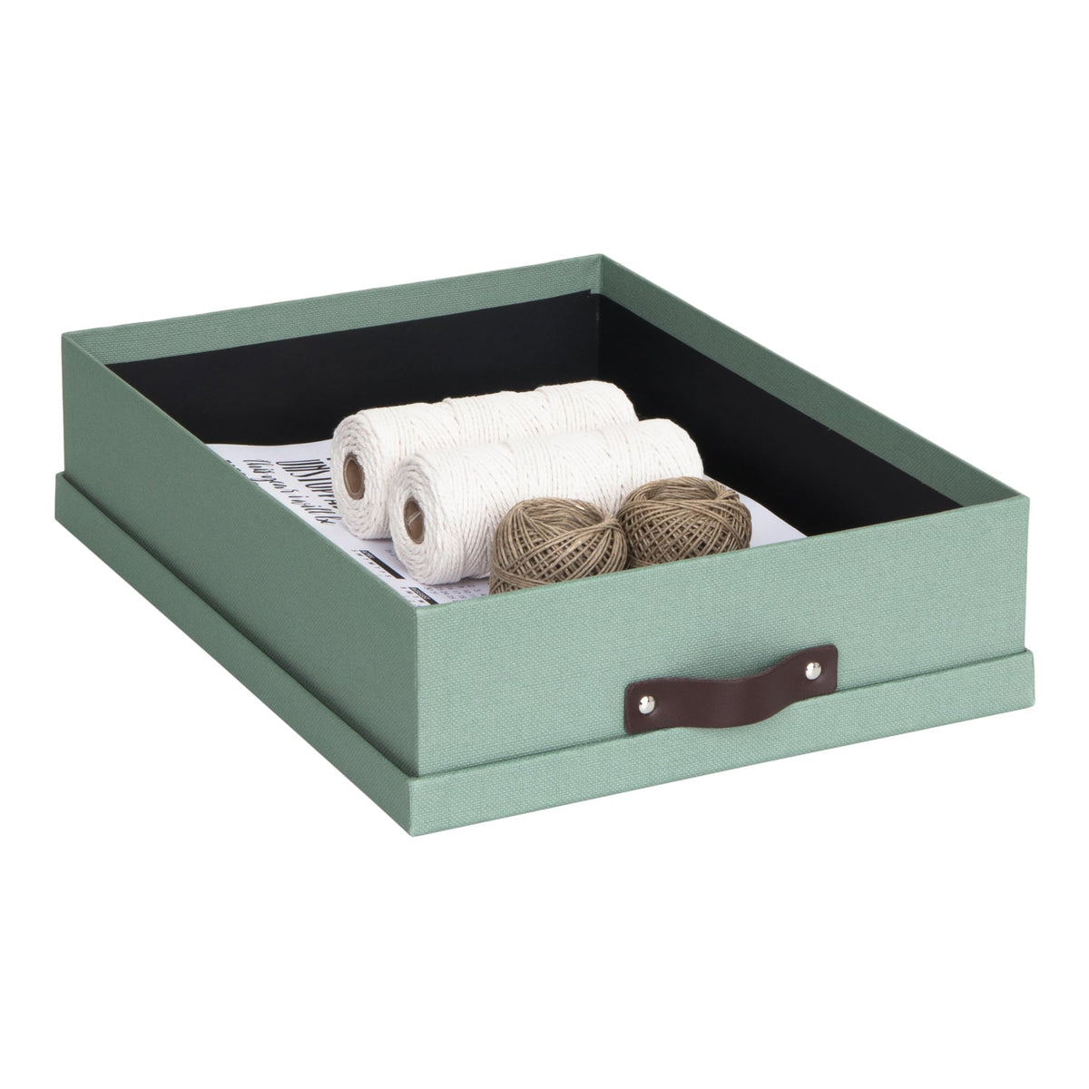 Bigso Oskar Canvas Fiberboard Document Letter Box for Important Paperwork A4 or Letter Size