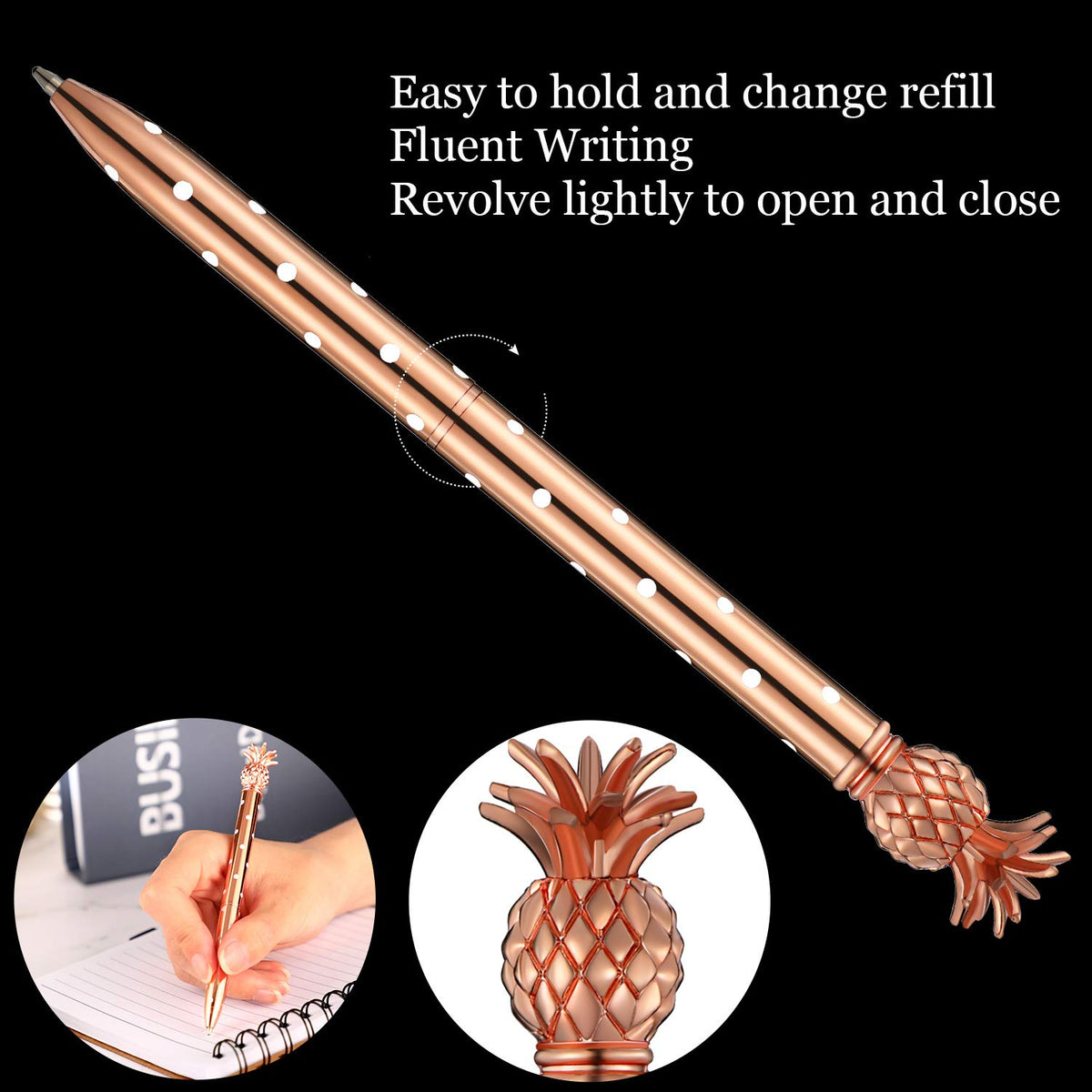 Outus 12 Pcs Pineapple Pens Cute Pineapple Gifts for Women