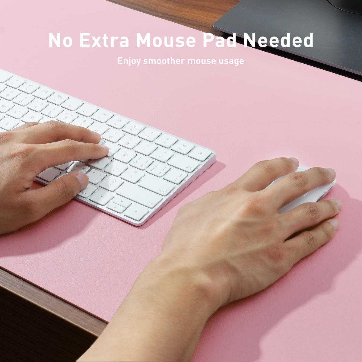 Aothia Faux Leather Desk Mat - Non-Slip PU Leather Desk Blotter, Waterproof Writing Surface, Large