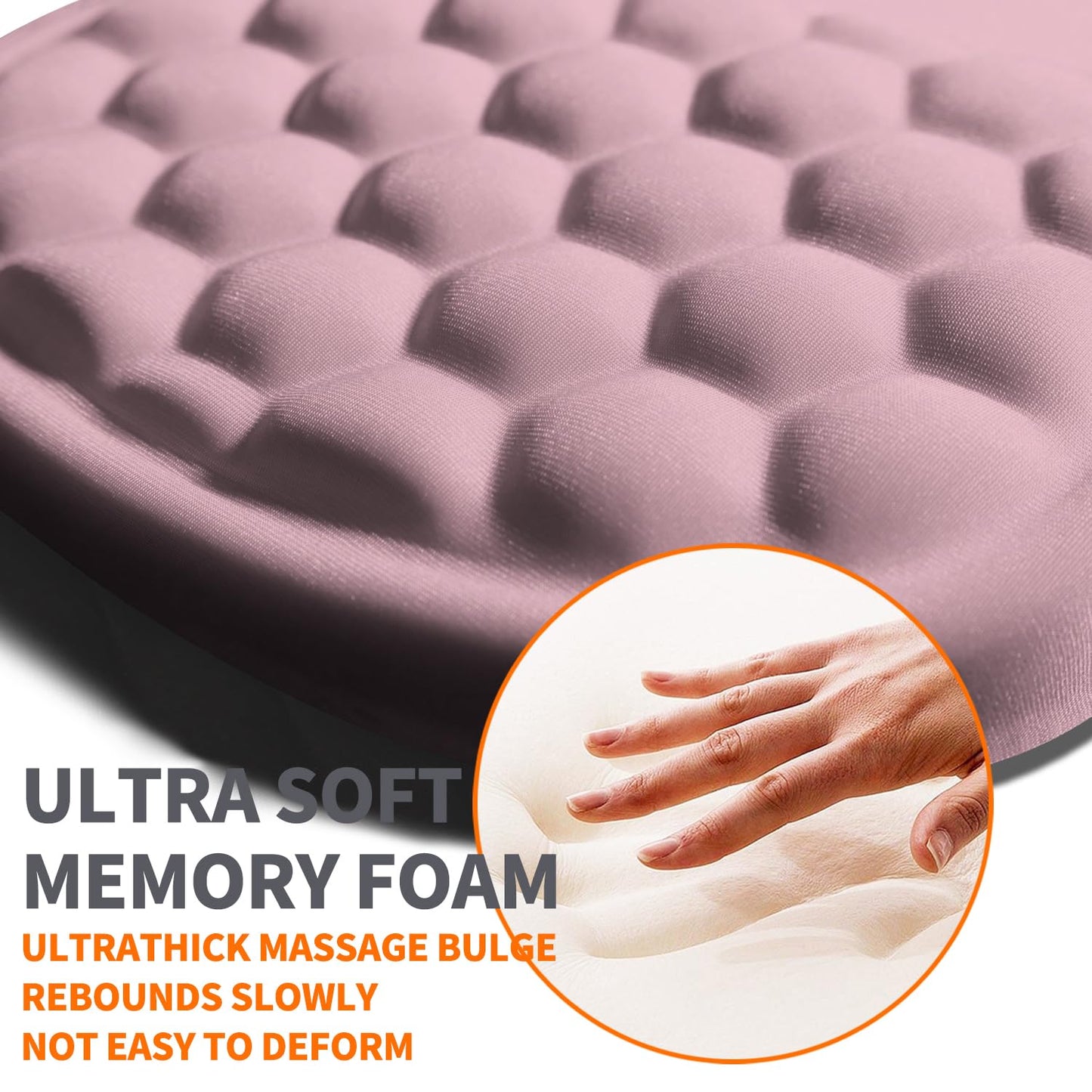 Armanza Ergonomic Joint Wrist Support Mouse Pad with Memory Foam Cushion Massage Bump, Carpal