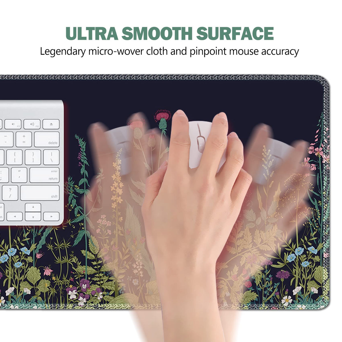 AIMSA Large Gaming Mouse Pad Extended Mouse Pad with Stitched Edge, Keyboard Mouse Mat Non-Slip