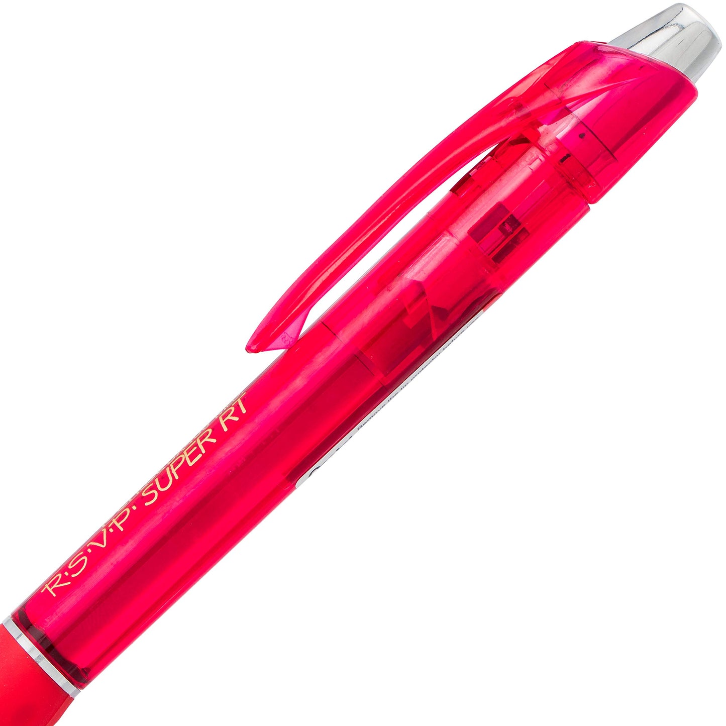 Pentel RSVP Super RT Ballpoint Pen, (1.0mm) Medium Line, Red Ink, Box of 12, (BX480-B)