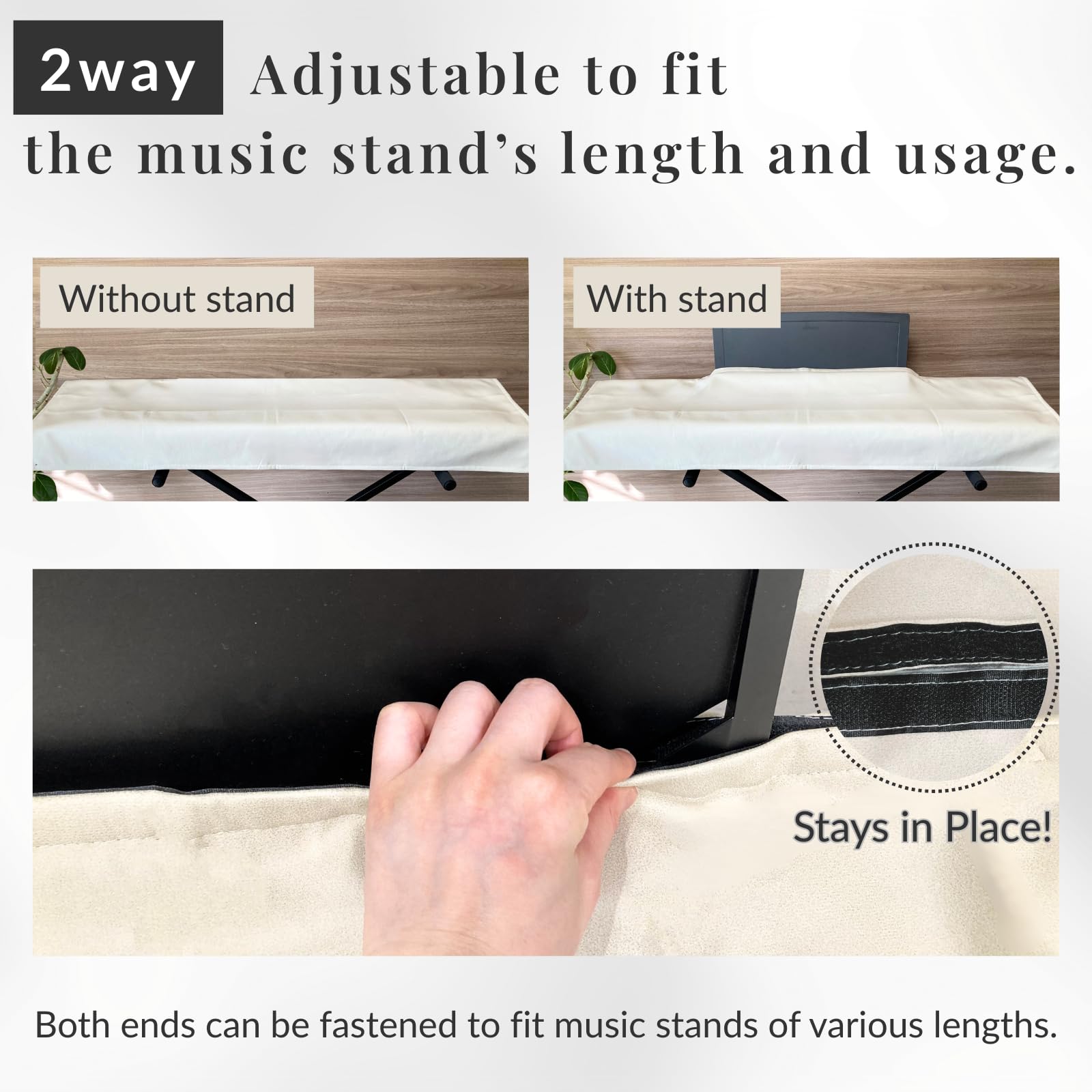 mifamire music 88 Keys Piano Keyboard Dust Cover PiuColor, Designed by Professional Pianist, Music