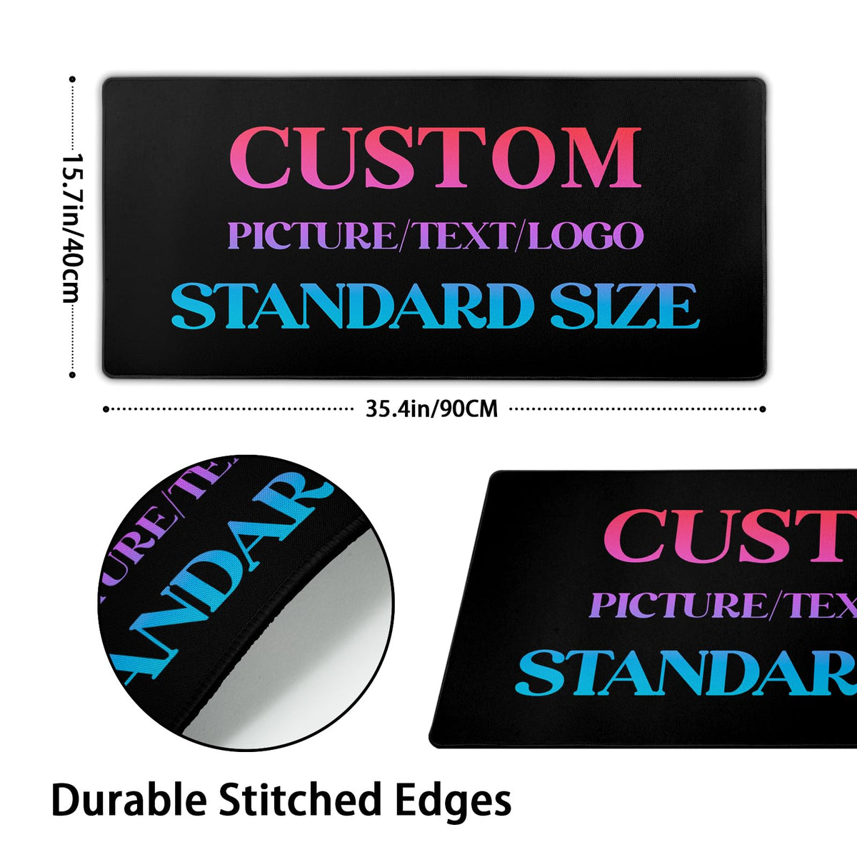 Personalized Mouse Pad 31.5x11.8 Inch Large Gaming Mousepad Desk Mat Custom Personalized Photo