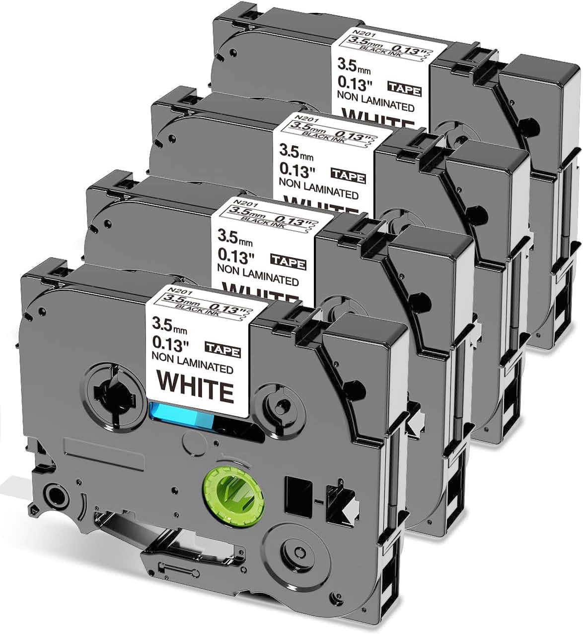 3.5mm Label Maker Tape Compatible with Brother TZE-N201 P-Touch Label Tape