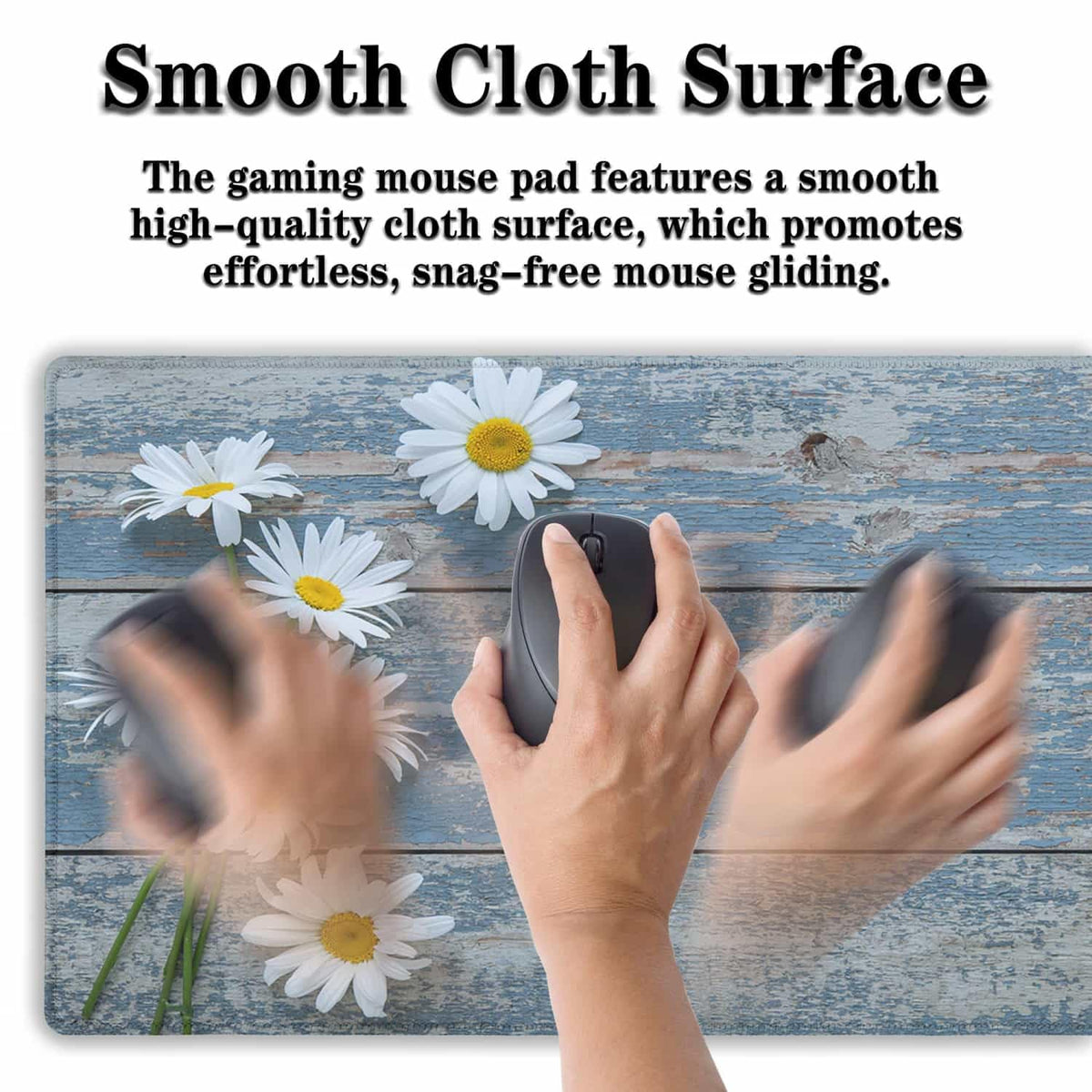 Samgula Computer Desk Mat Mouse Pad, Big Non-Slip Rubber Base Mousepad for PC, Work, Game, Office