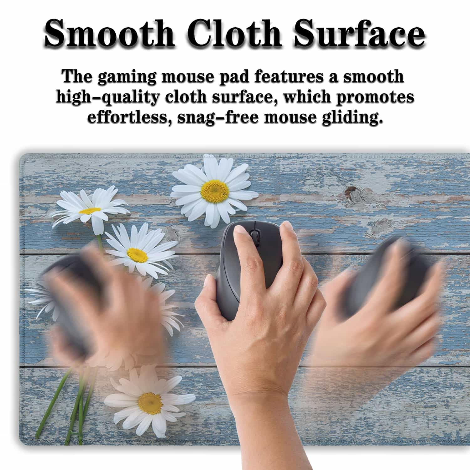 Samgula Computer Desk Mat Mouse Pad, Big Non-Slip Rubber Base Mousepad for PC, Work, Game, Office