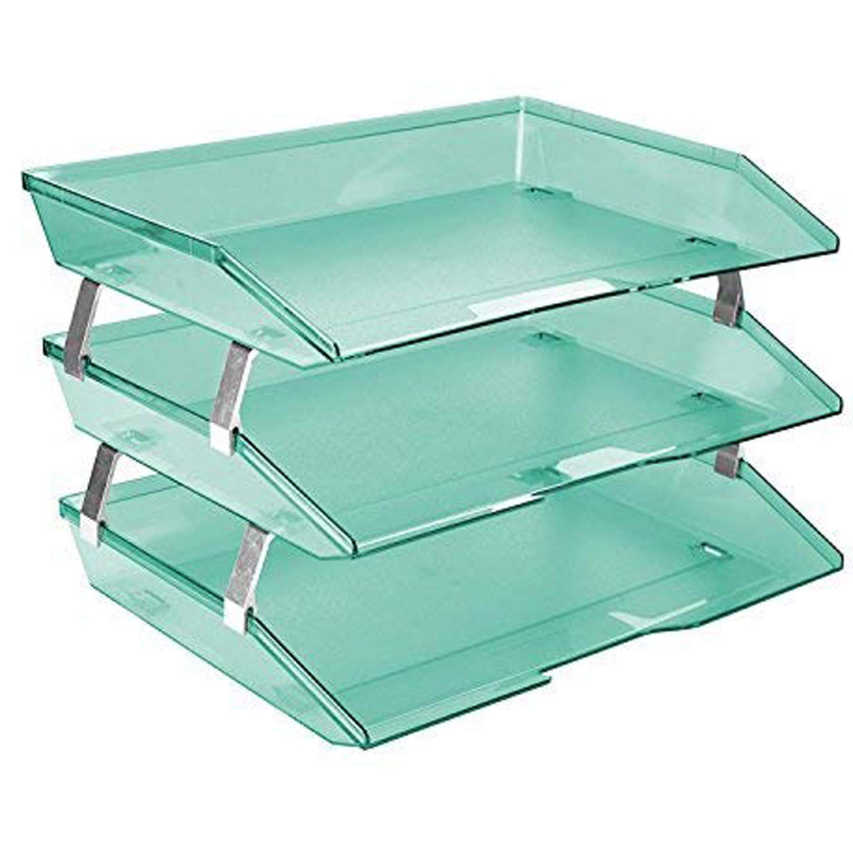 Acrimet Facility 3 Tier Letter Tray, Side Load, Letter Size/A4, Desktop File Organizer, Plastic