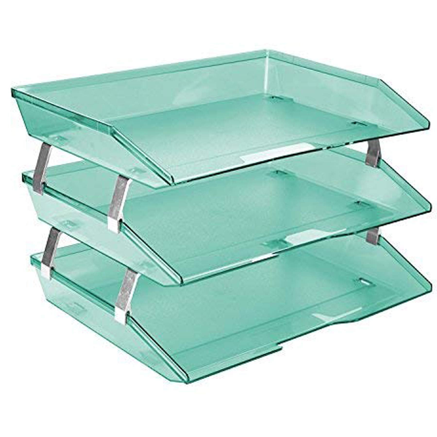 Acrimet Facility 3 Tier Letter Tray, Side Load, Letter Size/A4, Desktop File Organizer, Plastic