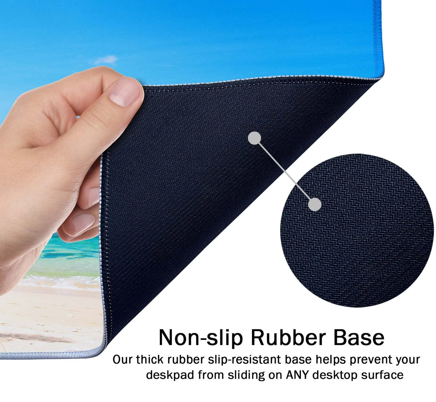 SSOIU Extended Gaming Mouse Pad - Large Desk Mat, Non Slip Rubber Base, Computer Desktop Laptop