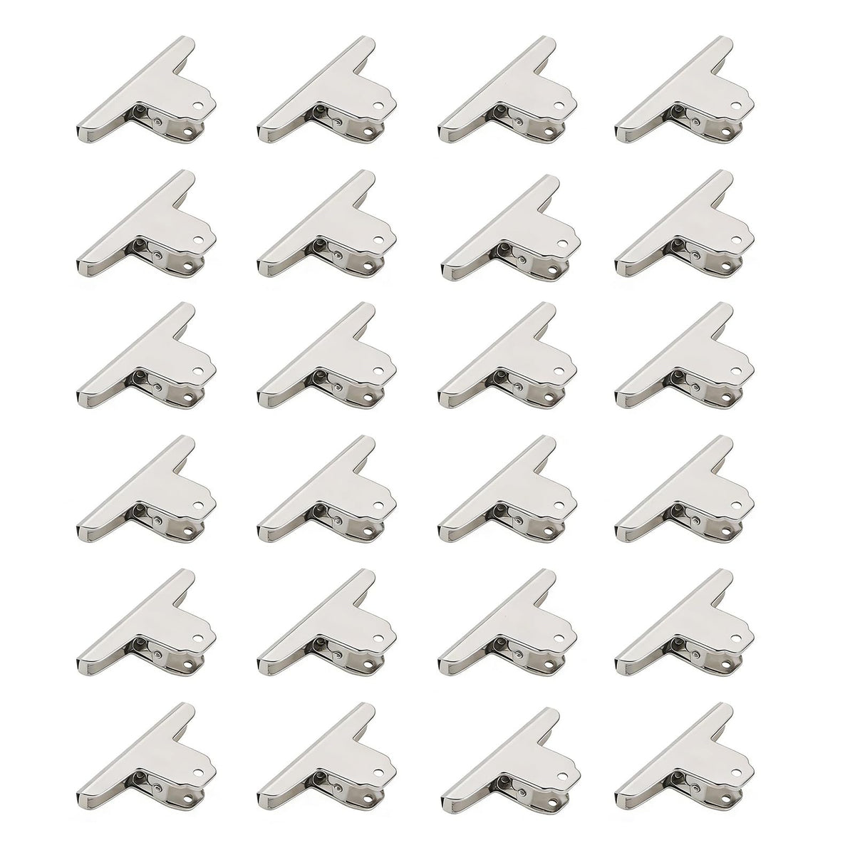 Large Bull Paper Clips, 2.95 Inch - 24 Pack, Silver, 75 mm, Stainless Steel Mountain Binder Clips