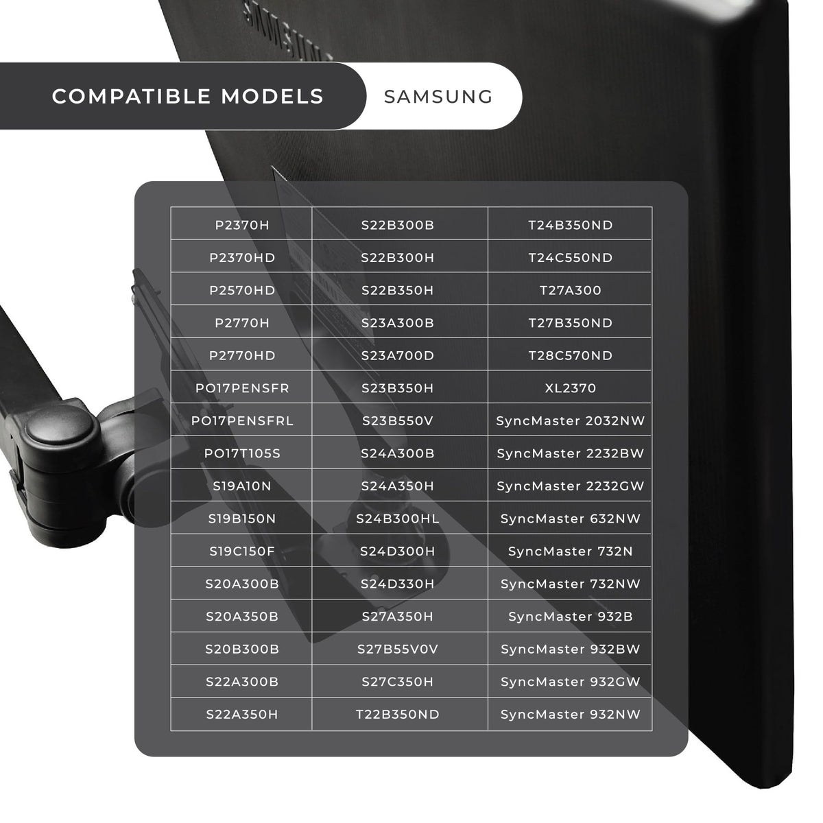 HumanCentric VESA Mount Adapter Bracket for Samsung Monitors & More